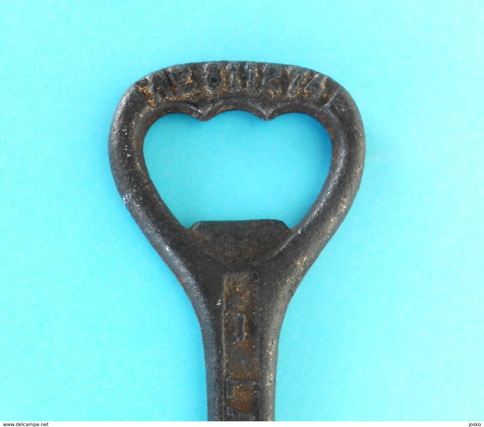 FRIK PILS - LAUWE ... Belgium Antique Cast Iron Beer Bottle Cap Opener 1890's * Biere Ouvre Bier Bieröffner Birra Belgie - Apri-bottiglie/levacapsule