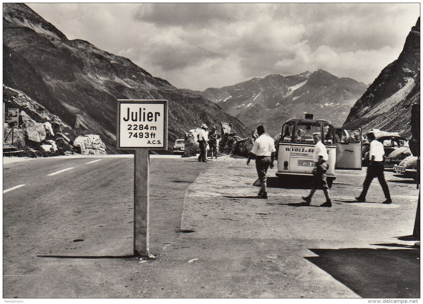 VW Bus T1 Sondermodell "Reisedienst Volz,Titisee",Julierpasshöhe,gelaufen 1963 - PKW