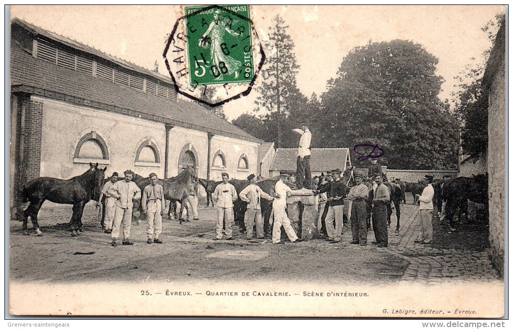 27 EVREUX - Quartier De Cavalerie, Scène Intérieur - Evreux