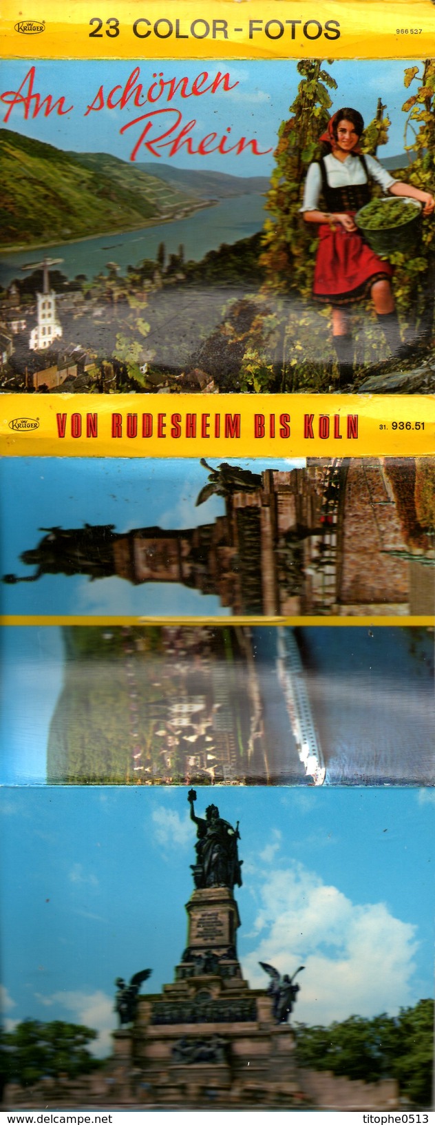 ALLEMAGNE. 23 Petites Cartes Postales Neuves Se Tenant. Von Rudesheim Bis Koln. - Koeln