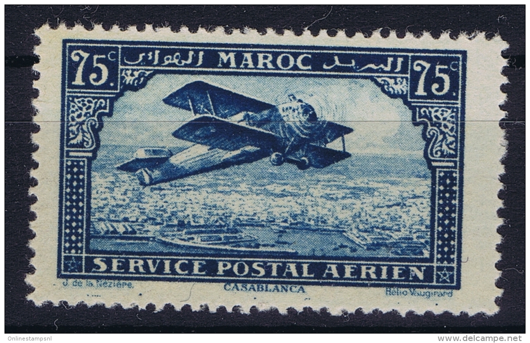 Maroc : AE Yv 4  MH/* Falz/ Charniere - Poste Aérienne