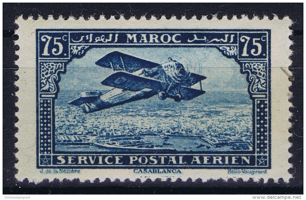 Maroc : AE Yv 4  MH/* Falz/ Charniere - Poste Aérienne