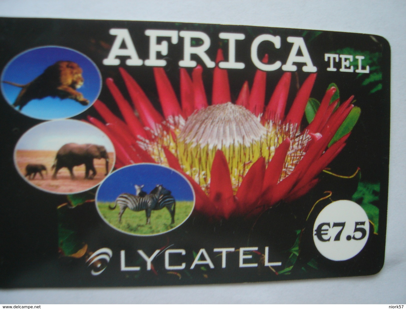 FRANCE  CARDS PREPAID  AFRICA  ANIMALS - Internes
