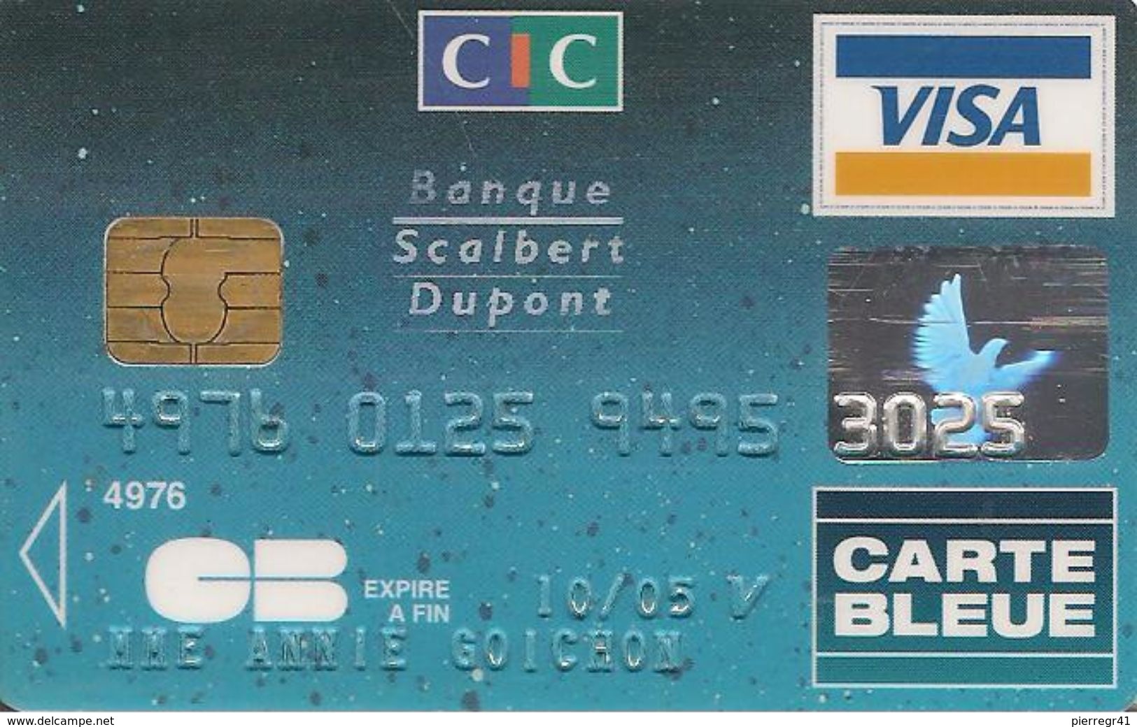 -CARTE-PUCE-MAGNETIQUE-CB-CIC-VISA-10/05-V° SCHLUM SOLEIC IBERIA-E 12-02-TBE - Cartes Bancaires Jetables