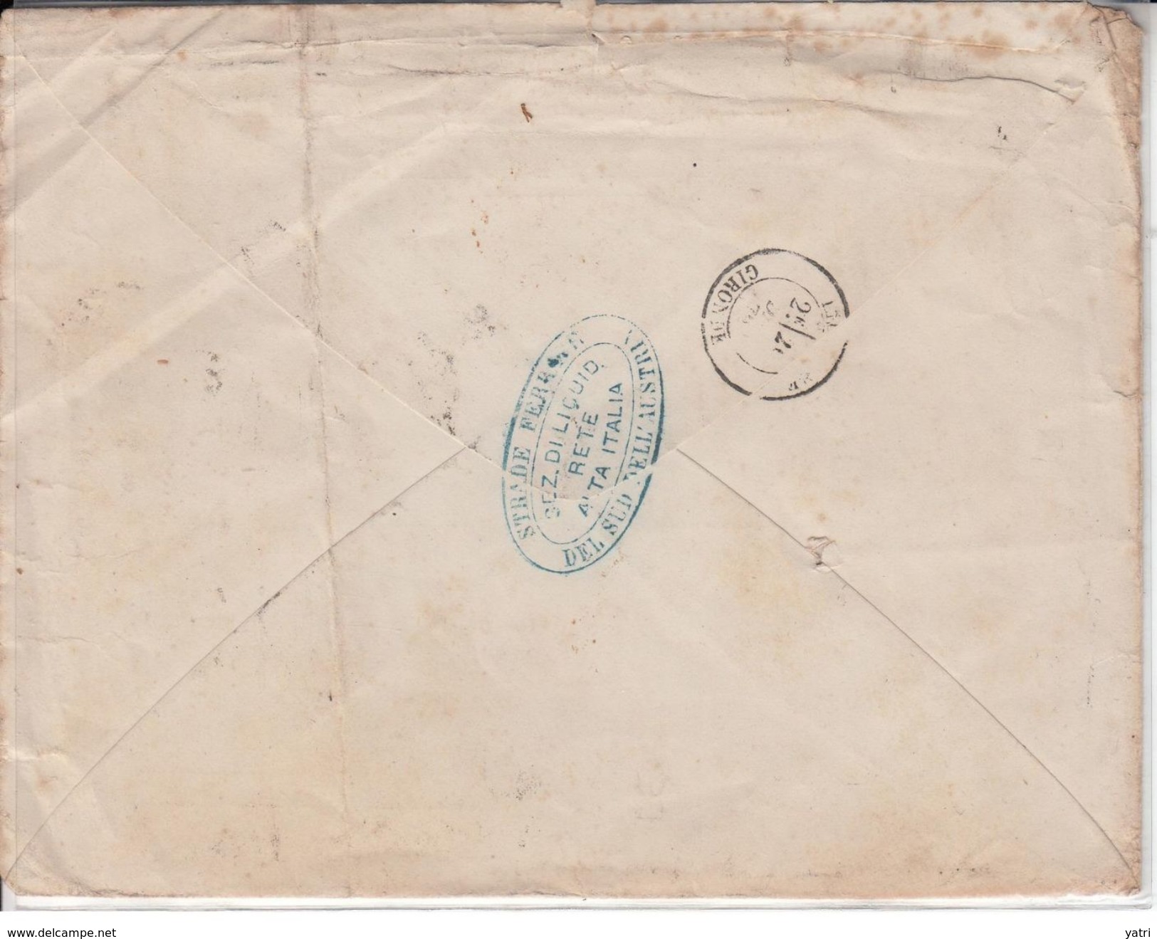 1879 - Busta Doppio Porto Per La Francia - Storia Postale