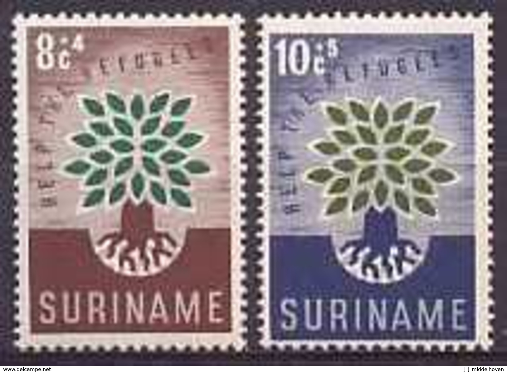 Suriname NVPH Nr 345/346 Postfris/MNH - Surinam ... - 1975