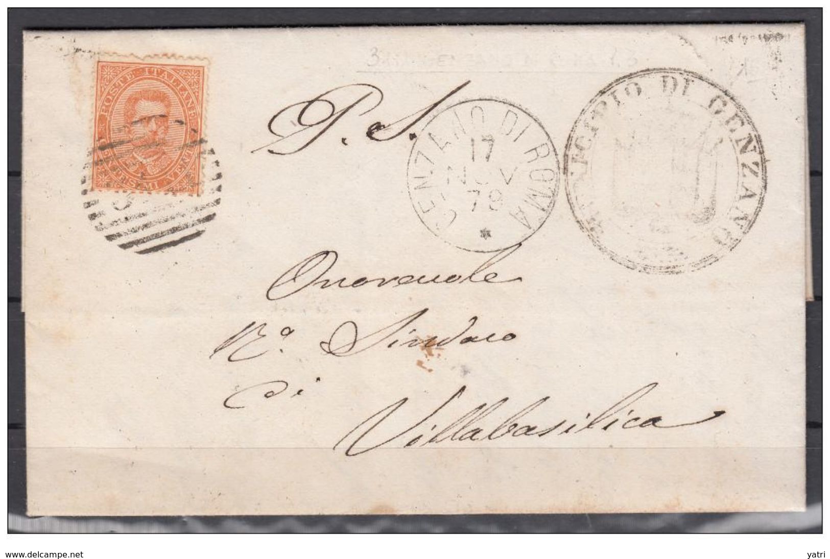 Regno D'Italia (17.11.1879) - Busta Per L'interno Con 20 Cent. Umberto I - Storia Postale