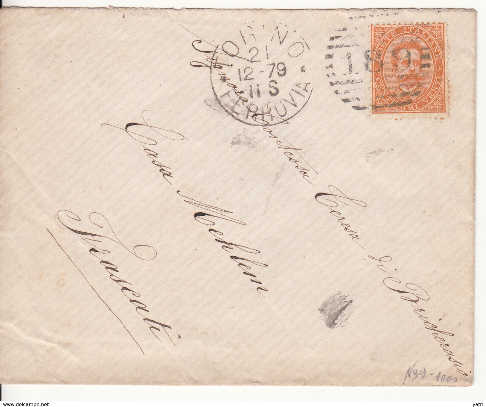 Regno D'Italia (21.12.1879) - Busta Per L'interno Con 20 Cent. Umberto I - Storia Postale