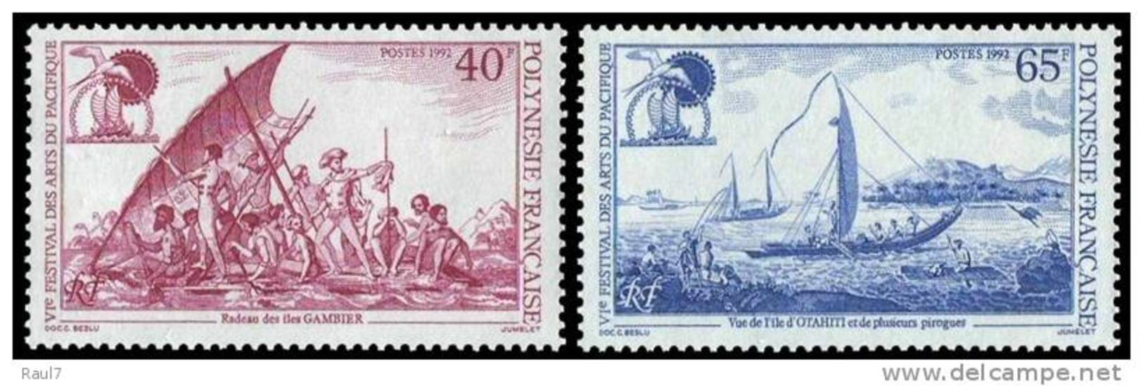 Polynésie 1992 - Festival Des Arts Du Pacifique, Anciens Bateaux - 2val Neuf // Mnh - Nuovi