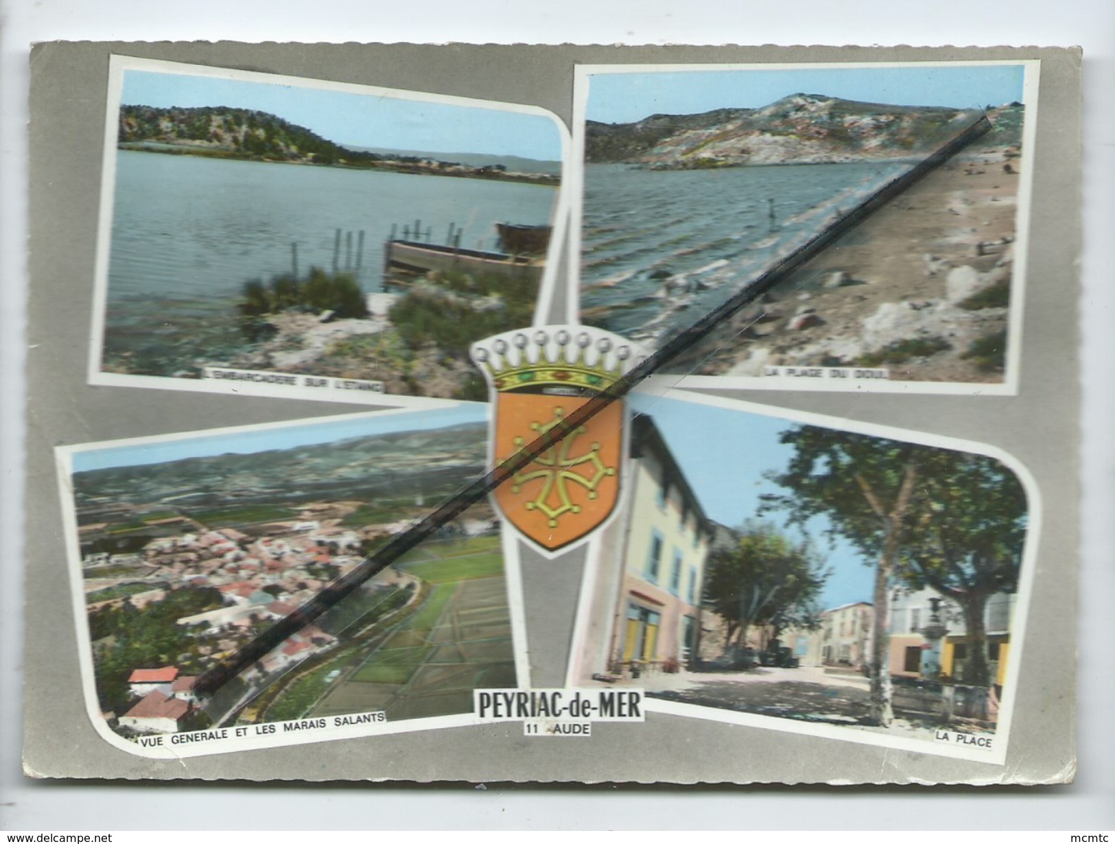 CPM Abîmée - Peyriac De Mer -  L'Embarcadere Sur L'étang - La Plage Du Doul - Vue Générale Et Les Marais Salants - L - Autres & Non Classés