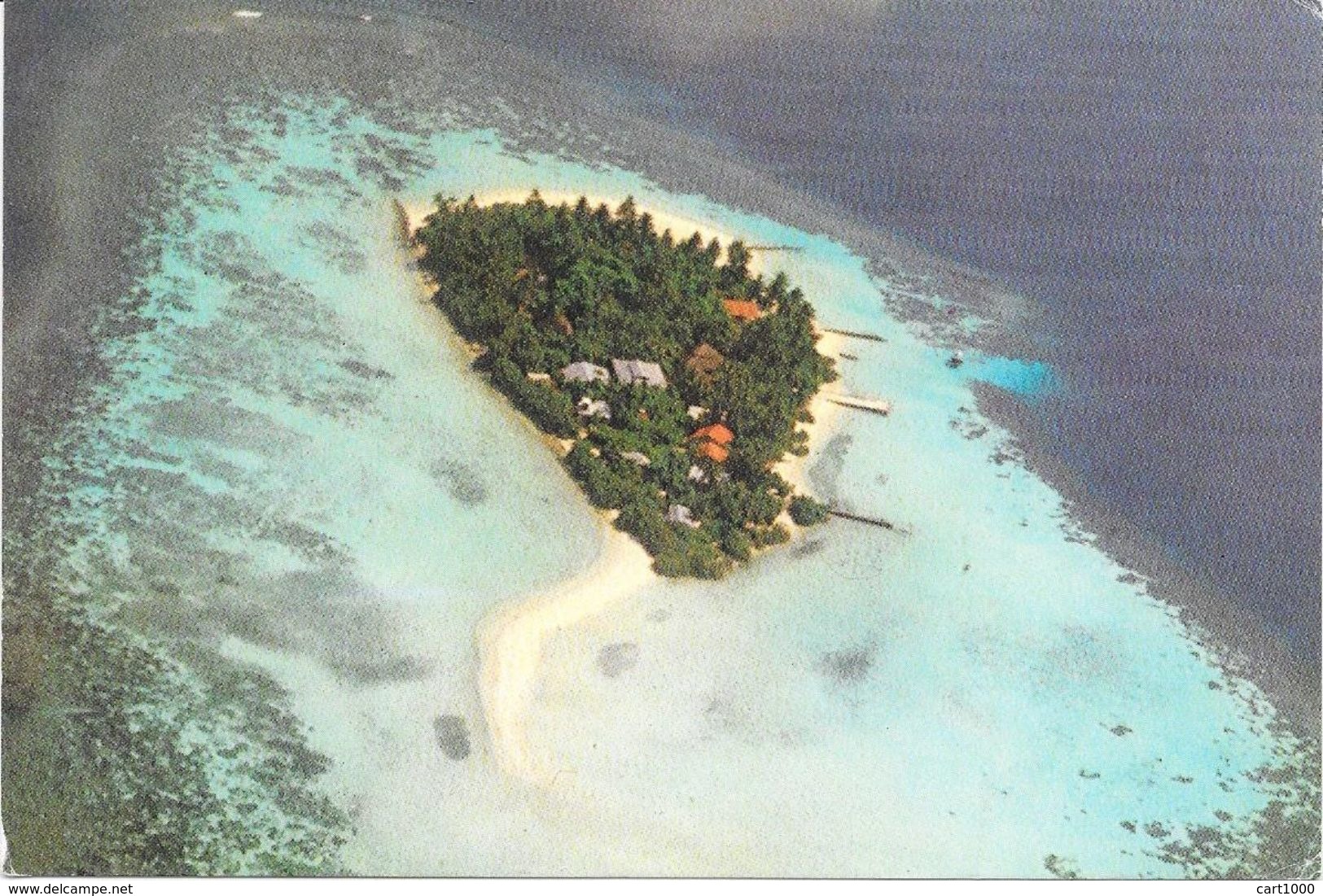 MALDIVES AERIAL VIEW OF ASDU SUN ISLAND 1985 - Maldive