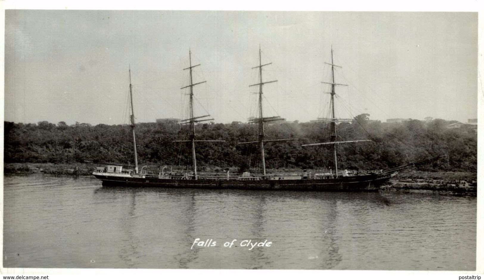 FALLS OF CLYDE   +- 14* 8.50CM  REAL PHOTOGRAPH BOAT BARCO  BOAT Voilier - Velero - Sailboat - Barcos