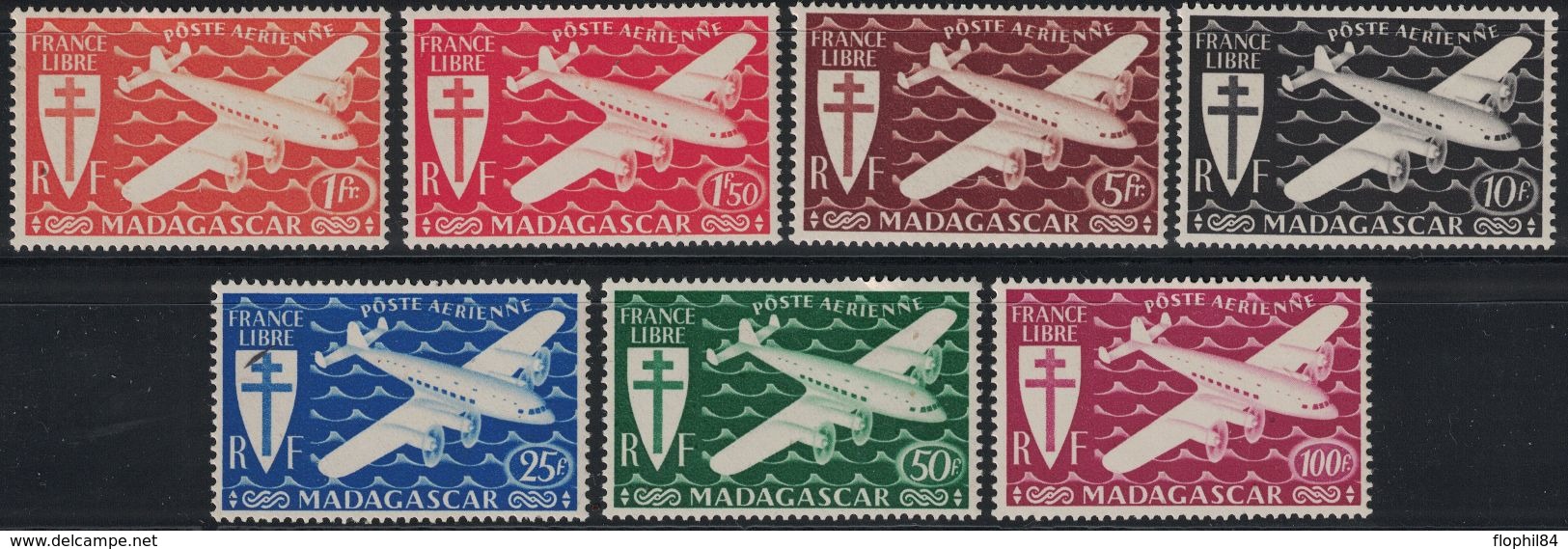 MADAGASCAR - PA N°55 A 61 - SERIE DE 7 VALEURS - NEUVES SANS CHARNIERE COTE 7,25€ (P1) - Poste Aérienne
