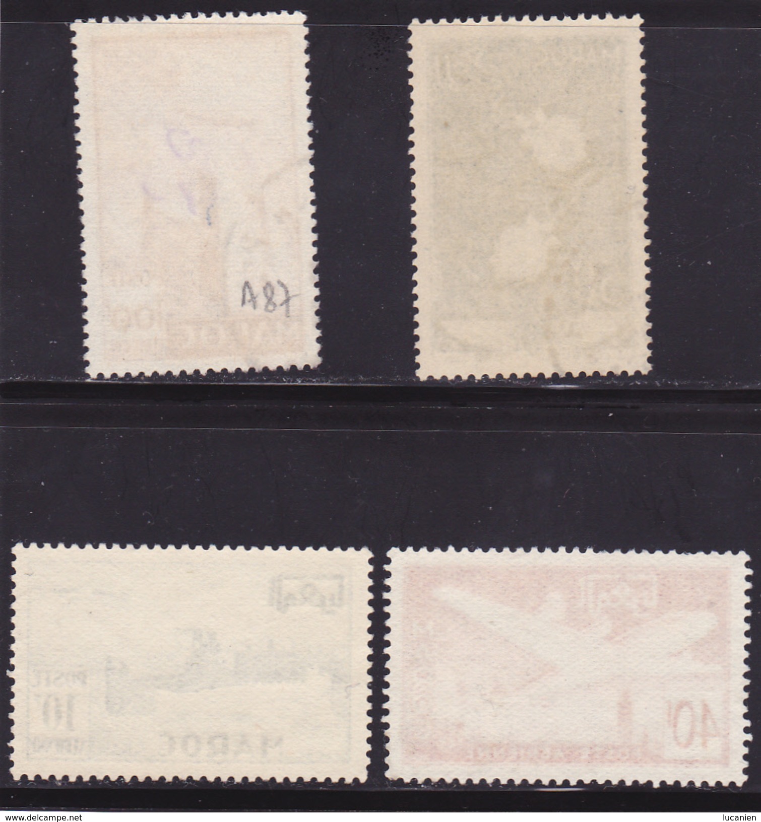 Maroc P.A. N° 85-86-87-93  Oblitérés - Voir Verso & Descriptif - - Airmail