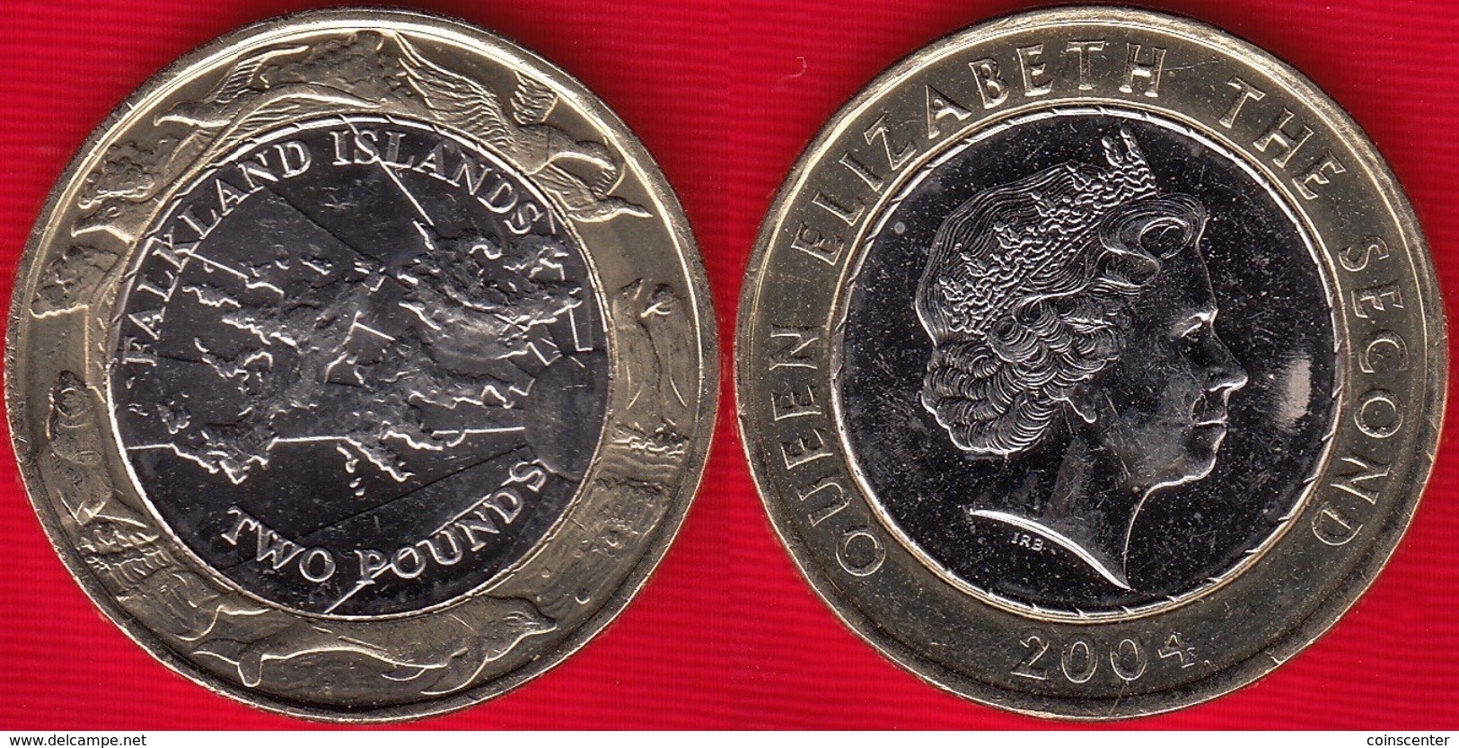 Falkland Islands 2 Pounds 2004 "Coinage" BiMetallic UNC - Falkland Islands