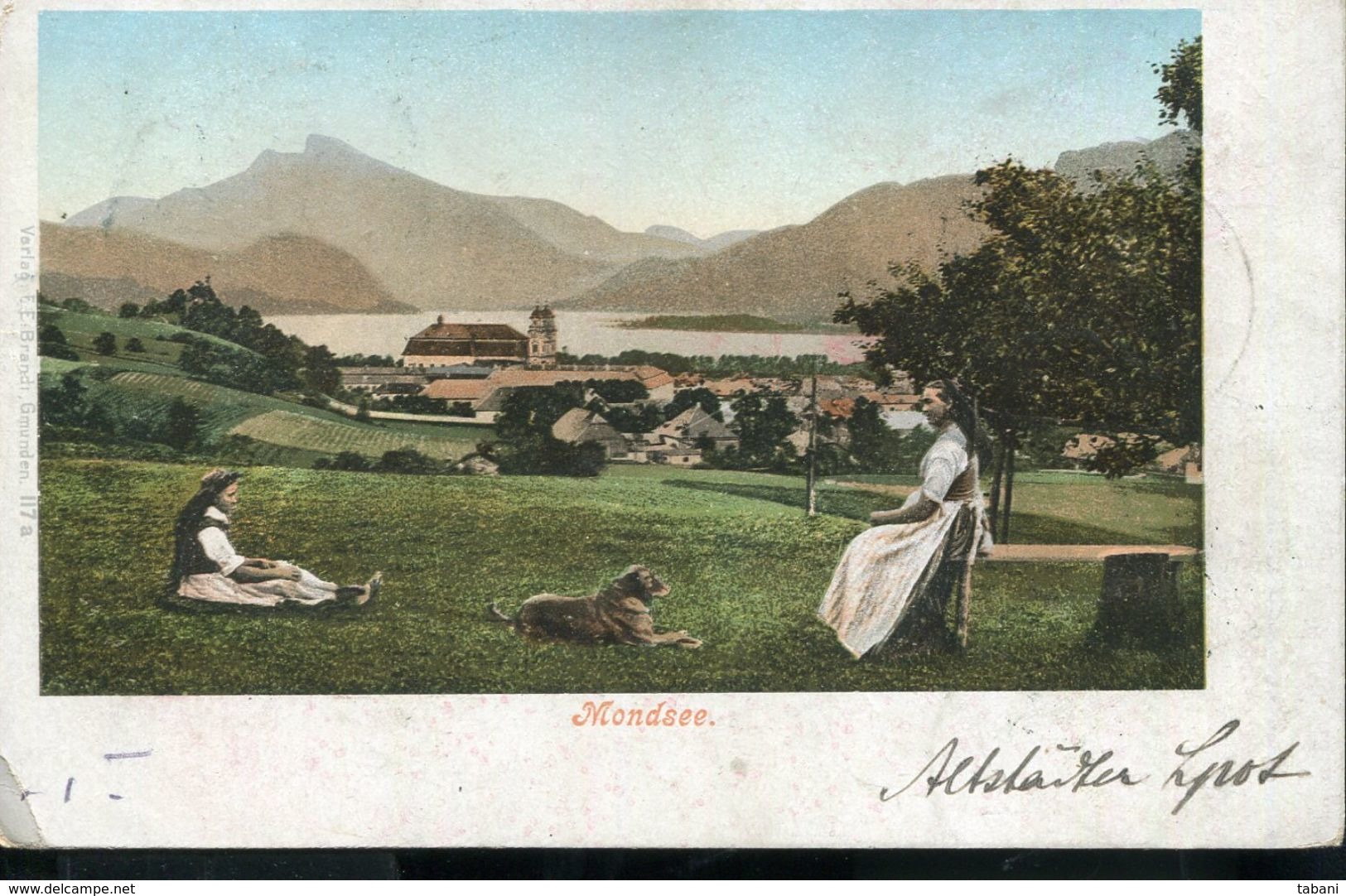 AUSTRIA  MONDSEE 1899 VERY NICE VINTAGE POSTCARD - Mondsee