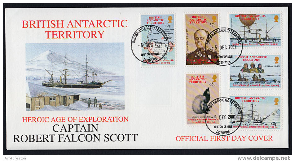 G5012 BRITISH ANTARCTIC TERRITORY 2001, SG 333-8 Heroic Age Of Exploration,  FDC - Covers & Documents