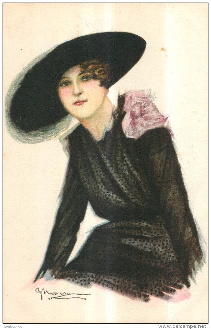 ILLUSTRATEUR SIGNE  FEMME ET CHAPEAU - Autres & Non Classés