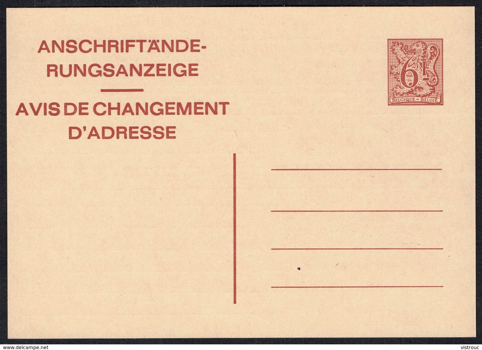 Changement D'adresse N° 23 V AF - Non Circulé - Not Circulated - Nicht Gelaufen. - Addr. Chang.