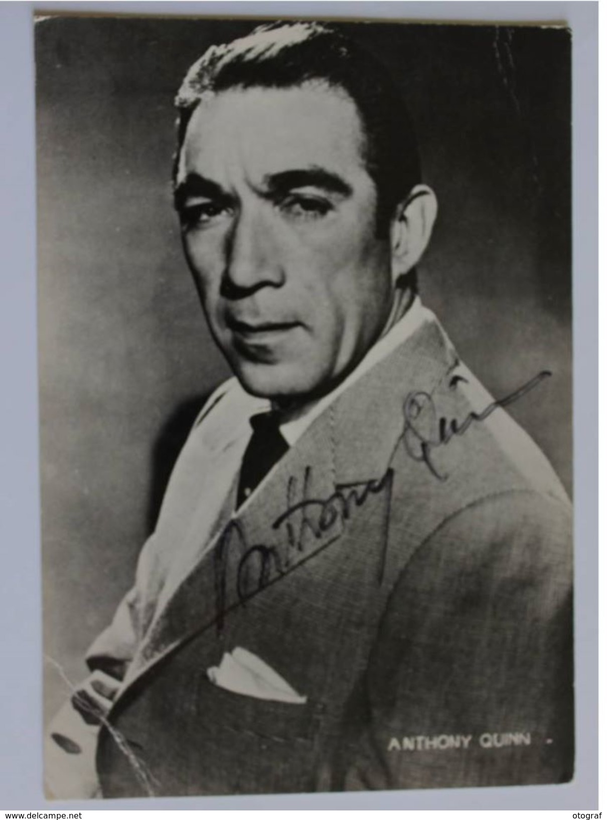 Acteur - Anthony QUINN - Signé / Hand Signed / Dédicace Authentique / Autographe - Artistes