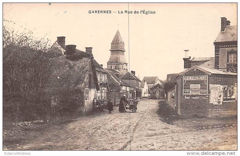 Garennes          27            La Rue De L'Eglise             (voir Scan) - Autres & Non Classés