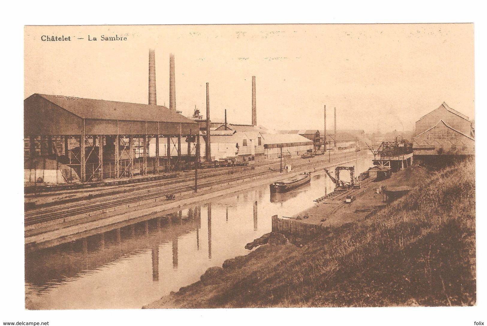 Châtelet - La Sambre - Binnenschip / Woonboot / Péniche - Industrie / Usines - Châtelet