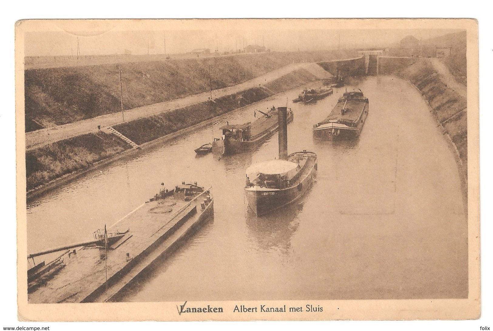 Lanaken / Lanaeken - Albert Kanaal Met Sluis - Péniche / Binnenschip / Woonboot - Foto Centraal Smeermaes-Lanaken - Lanaken