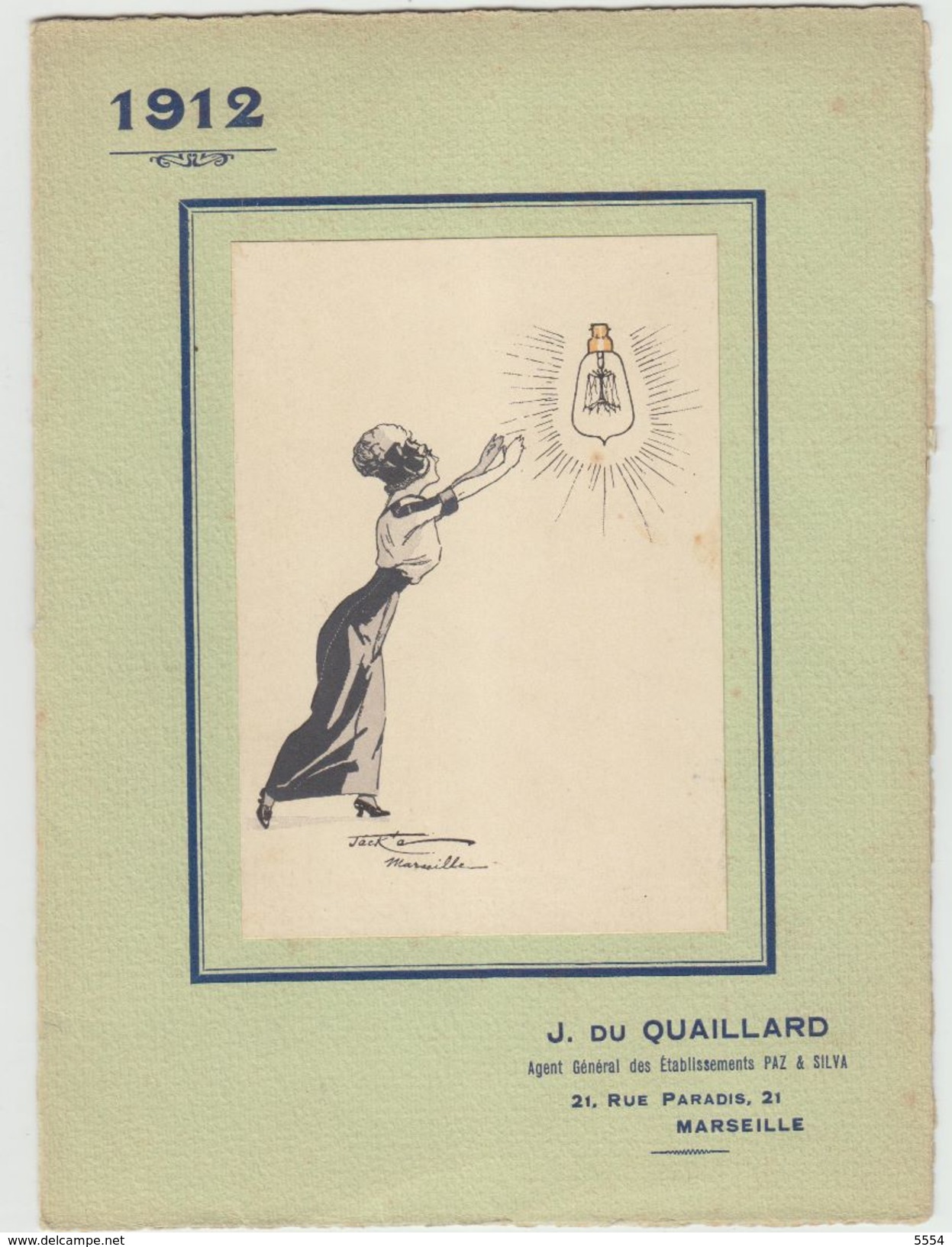 Calendrier 1912 Dessin Jack A - Formato Piccolo : 1901-20