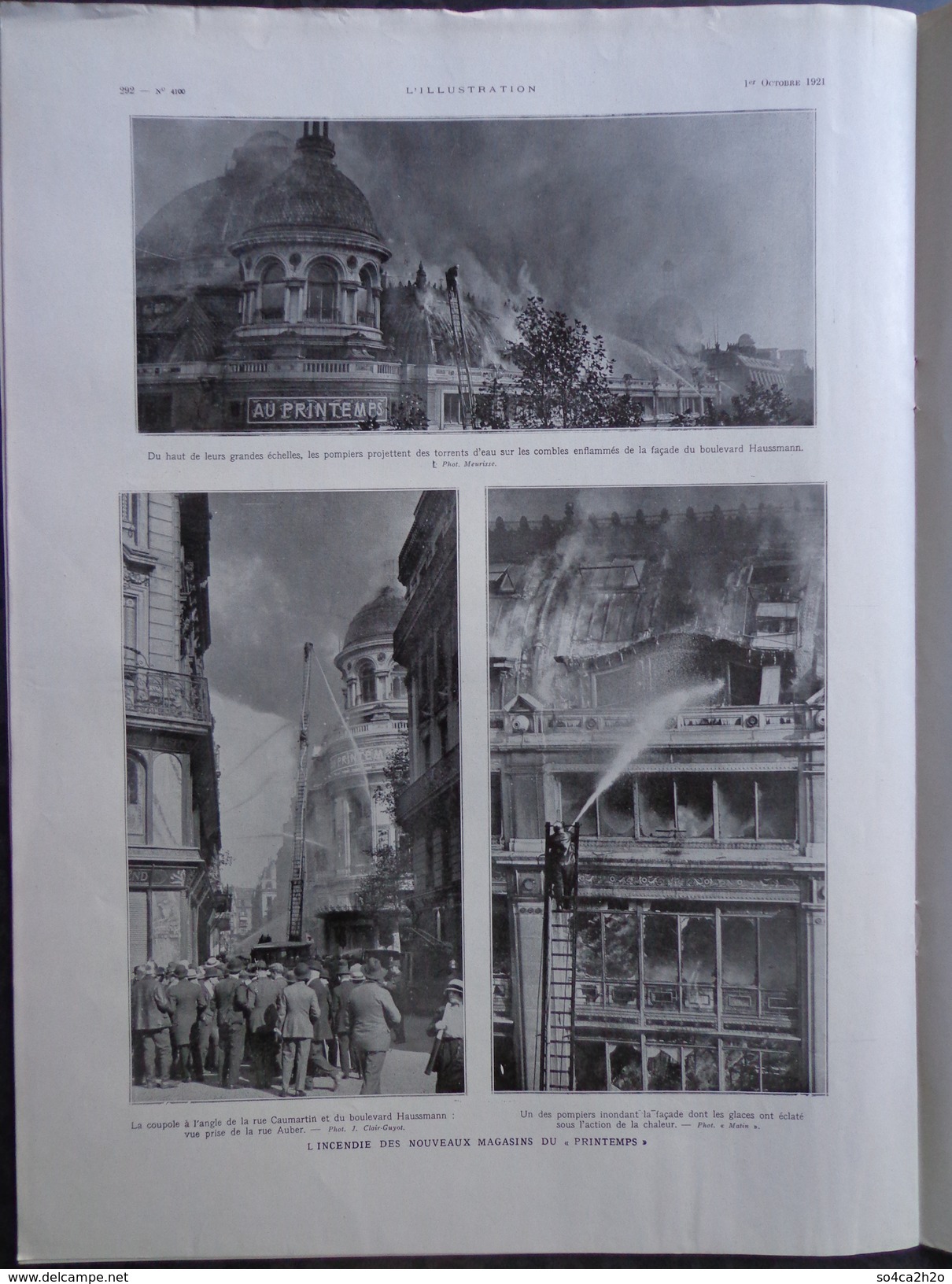 L'illustration N°4100 1 Octobre 1921  La Catastrophe D'Oppau; L'incendie Du Printemps; Les Assassins D'Erzberger; - L'Illustration