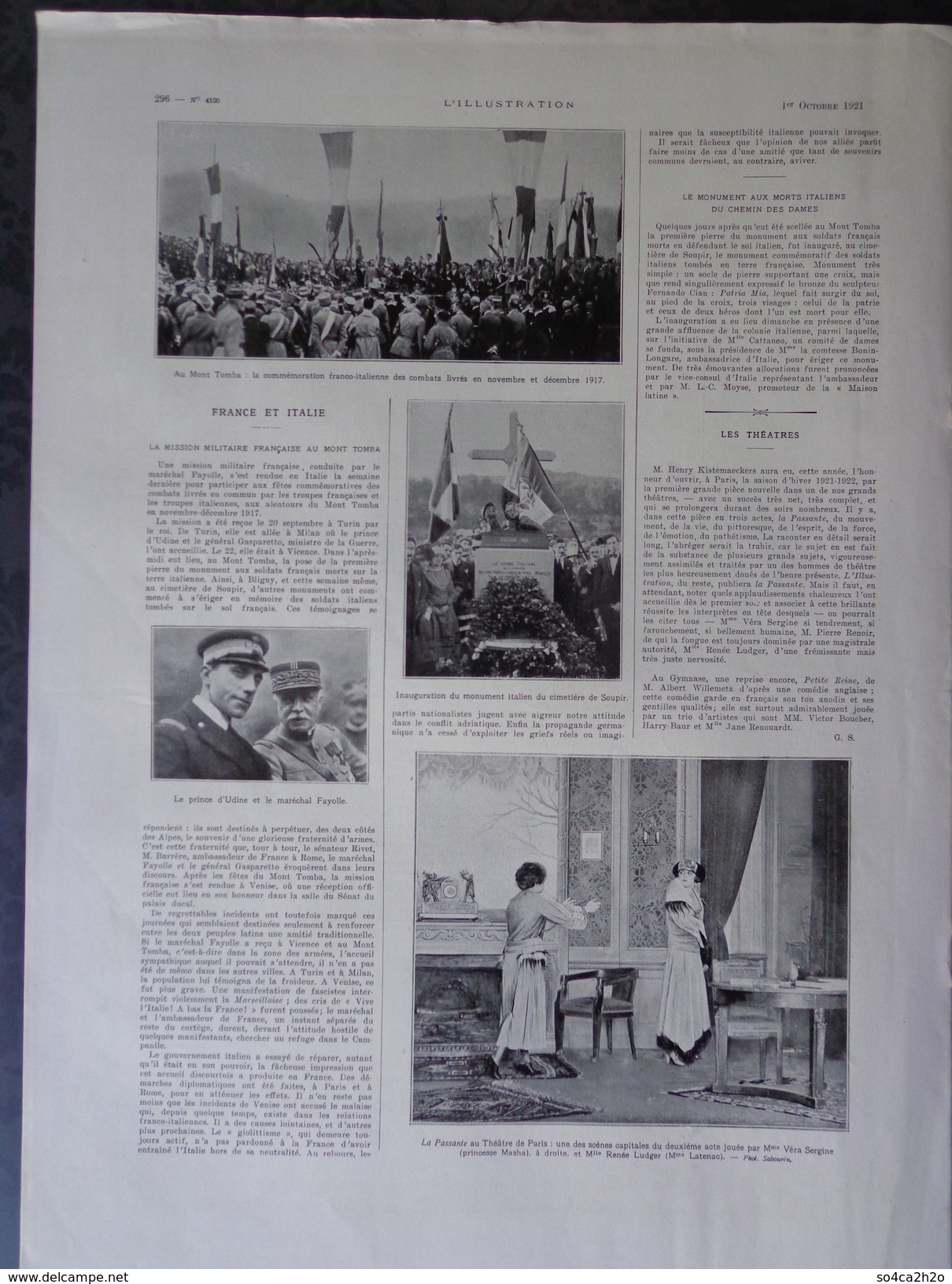 L'illustration N°4100 1 Octobre 1921  La Catastrophe D'Oppau; L'incendie Du Printemps; Les Assassins D'Erzberger; - L'Illustration
