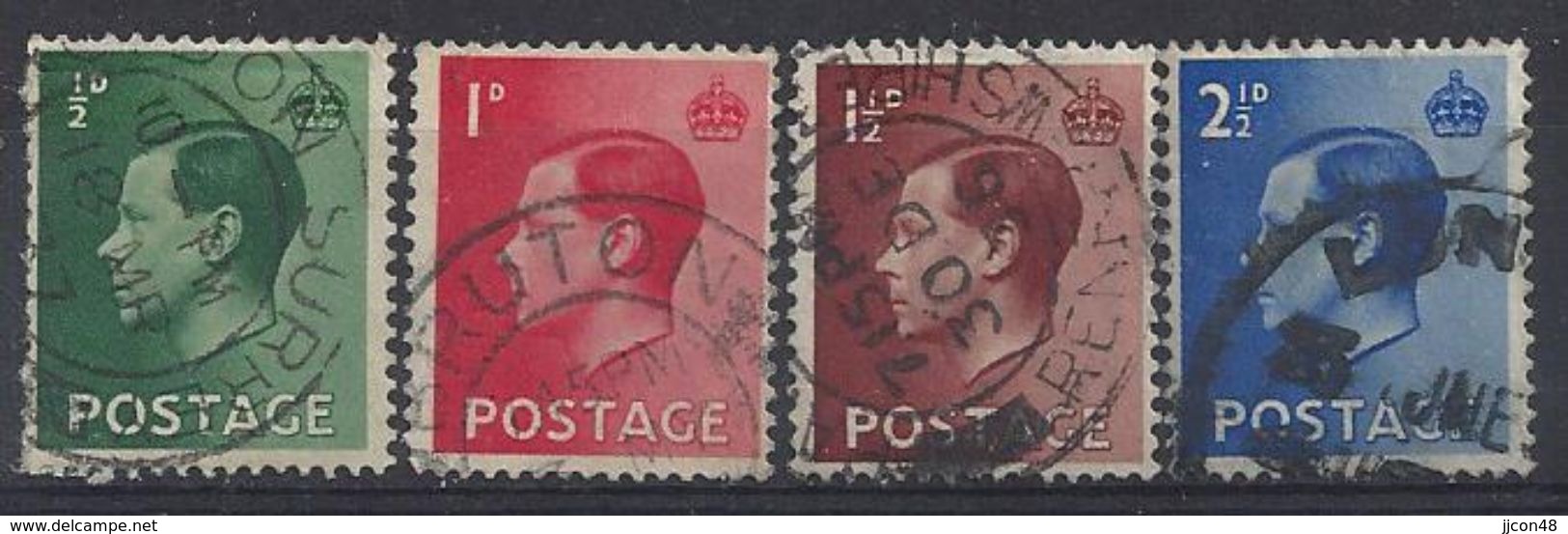 GB 1936 KE VIII (o) SG.457-460. Mi.193x-196x - Oblitérés