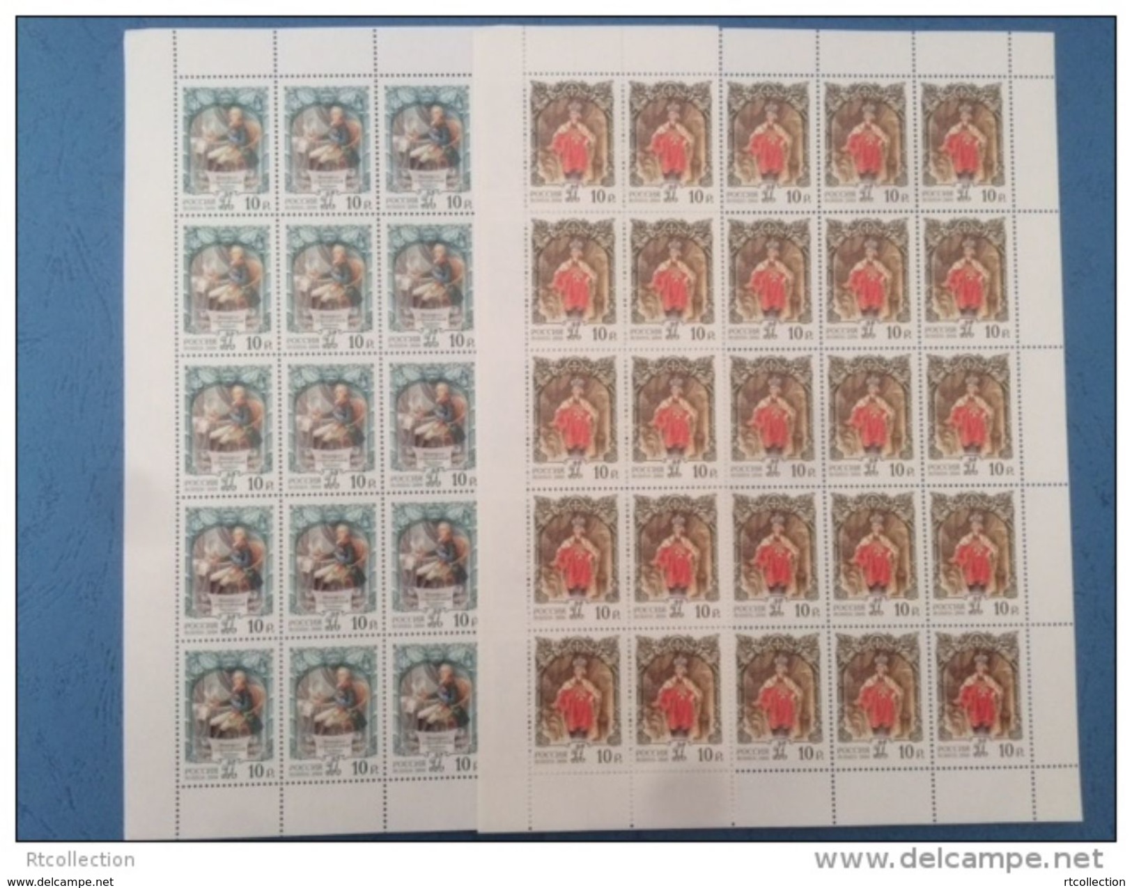 Russia 2004 Sheet 250Y Emperor Paul I Art Portrait Royals Royalty People Celebrations Stamps Mi 1206-07 SC 6862-63 - Full Sheets
