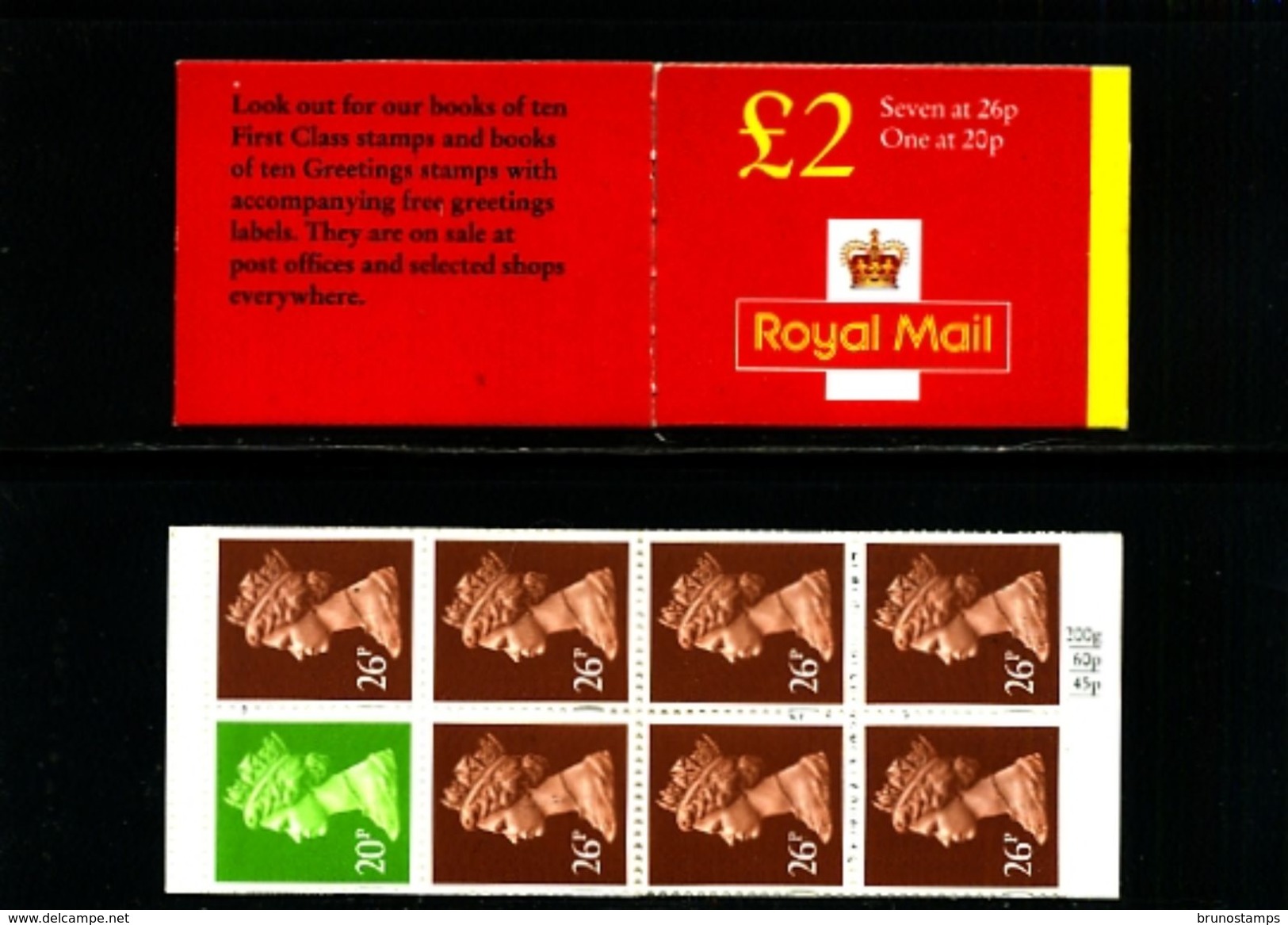 GREAT BRITAIN - 1998  £ 2  BOOKLET  NEW STYLE  20p/26p  (NO TABLE)  MINT NH  SG FW 9b - Booklets