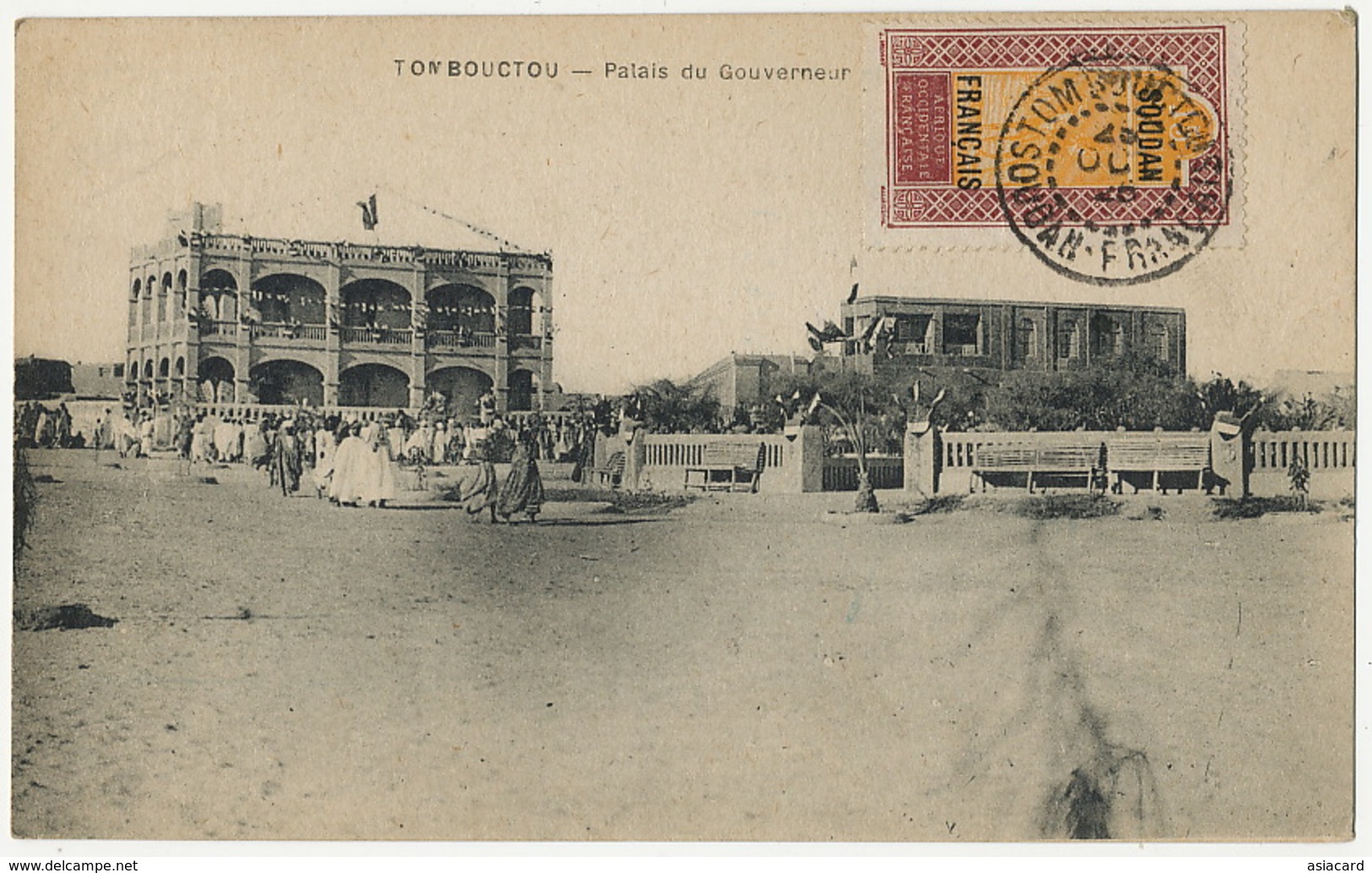 Tombouctou Palais Du Gouverneur    Beau Timbre 1926 Le Deley - Mali