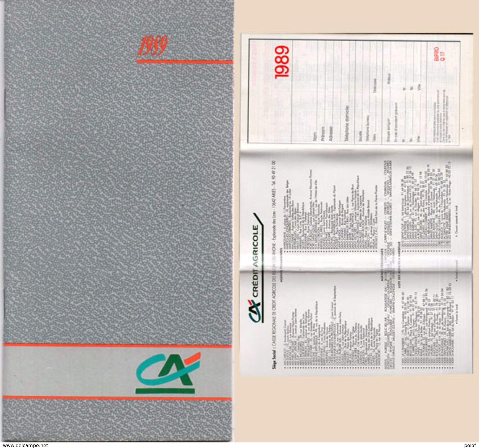 Petit Agenda - Calendrier Du Crédit Agricole 1989 (100409) - Petit Format : 1981-90