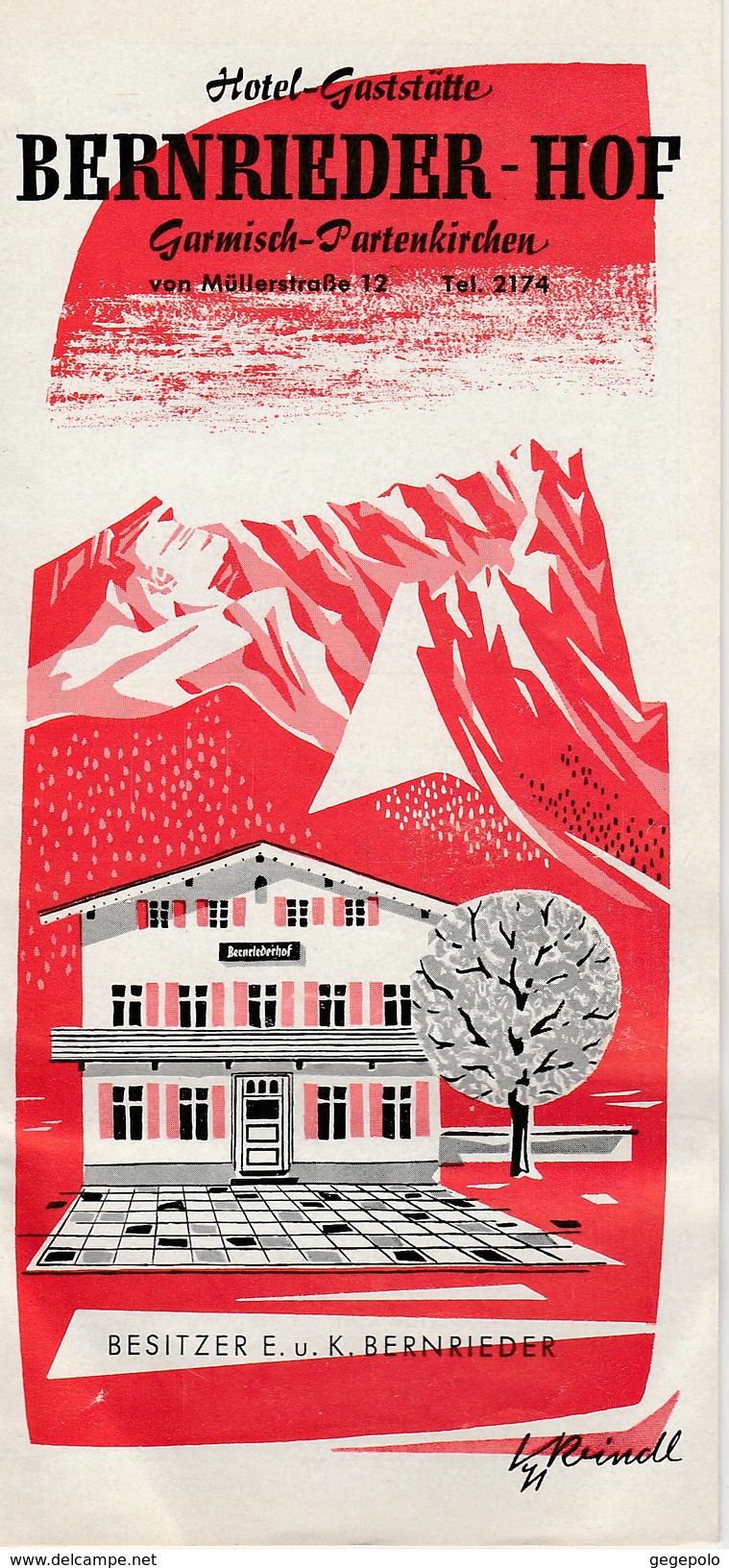 GARMISCH-PARTENKIRCHEN - Hotel Gaststatte BERNRIEDER-HOF - Dépliant De 6 Pages  ( 21 Cm X 10 Cm )  Rare - Cuadernillos Turísticos