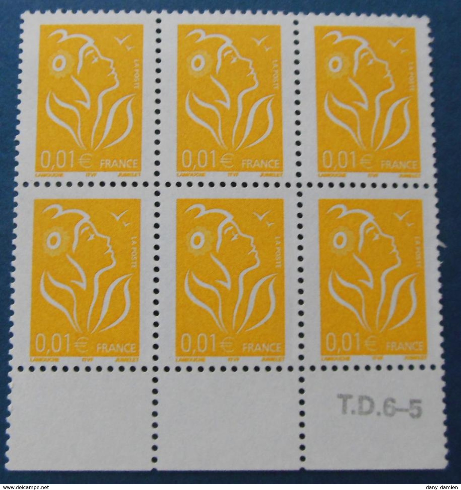 France - YT 3731 - Lot De 6 Timbres - Type Marianne De Lamouche (2005) Neuf ** - Neufs