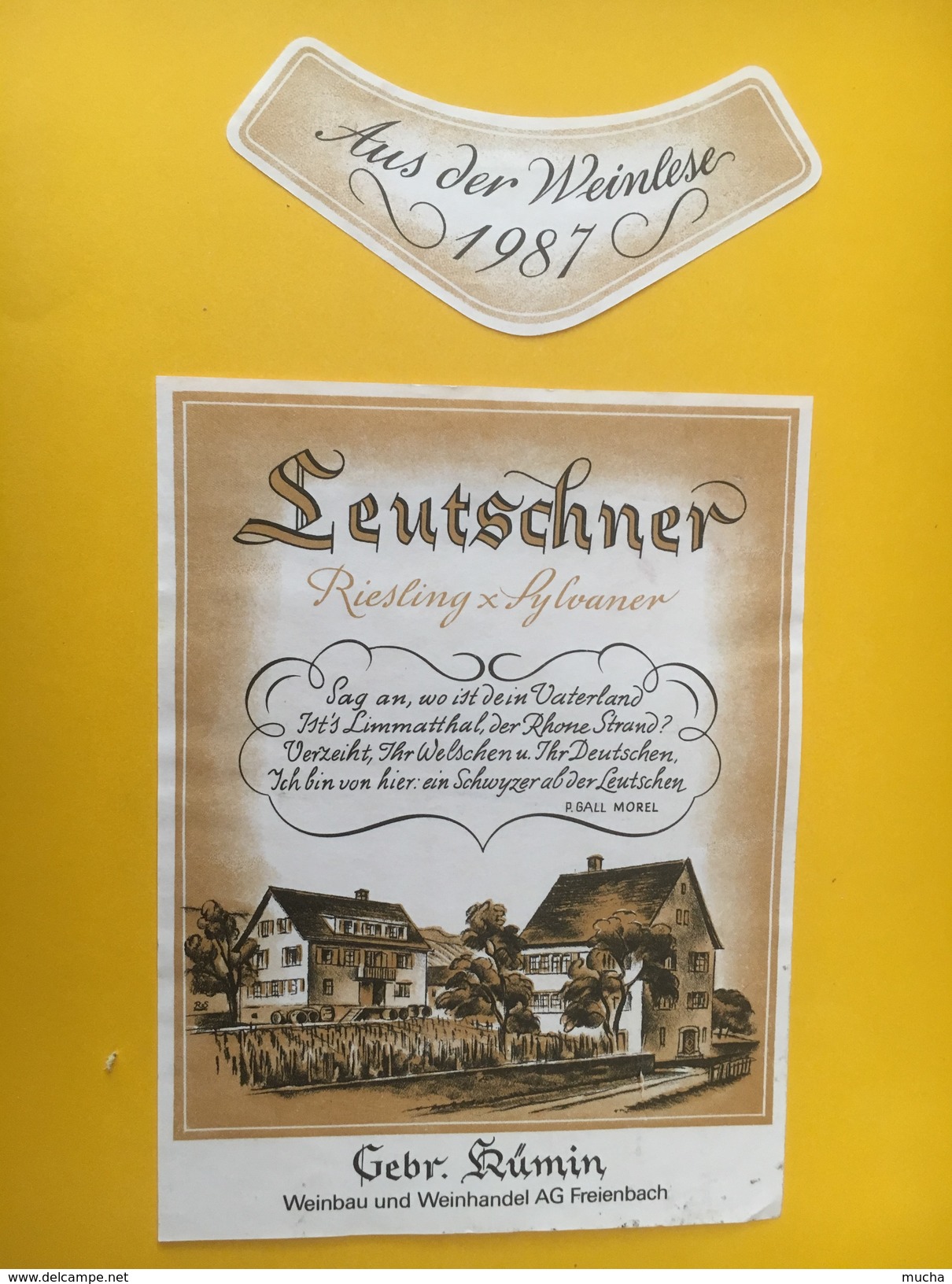 5340 - Leutschner Riesling X Sylvaner 1987 Suisse - Kunst