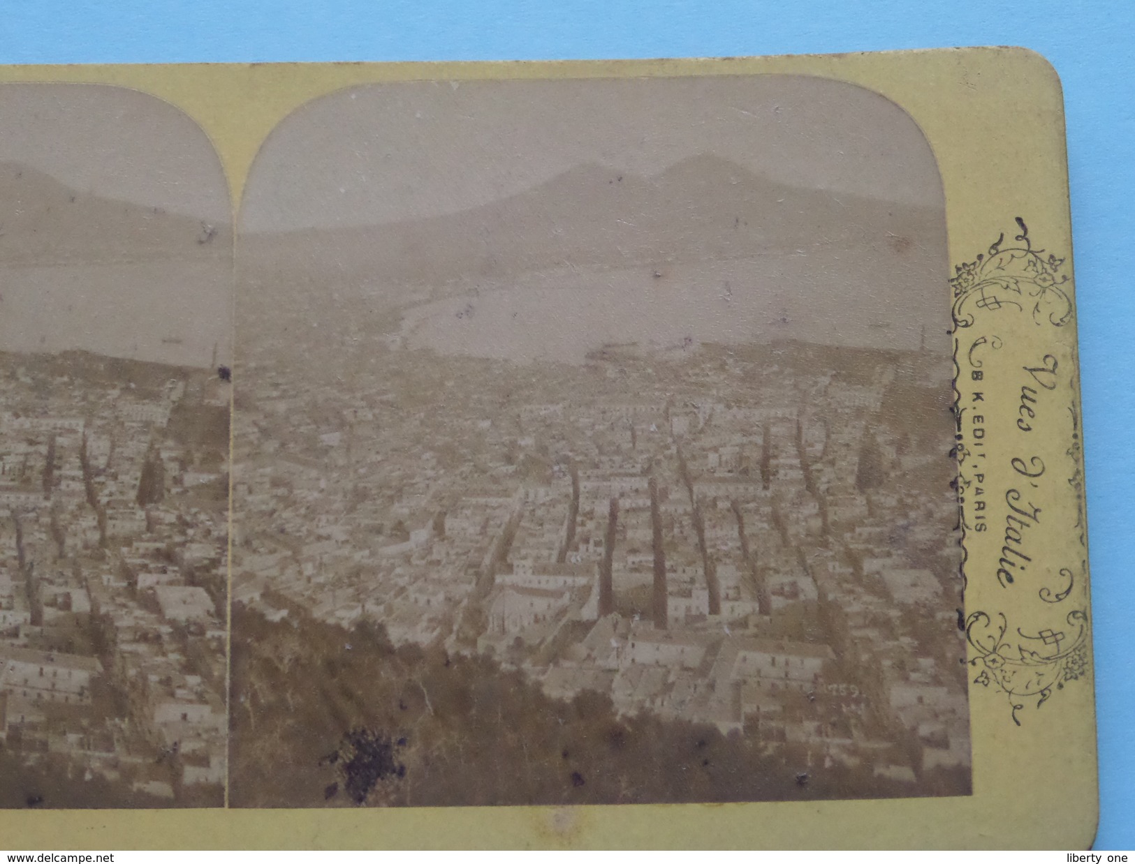 PANORAMA De NAPLES ( Vues D'Italie ) Stereo Photo ( Voir Photo Pour Detail ) ! - Photos Stéréoscopiques