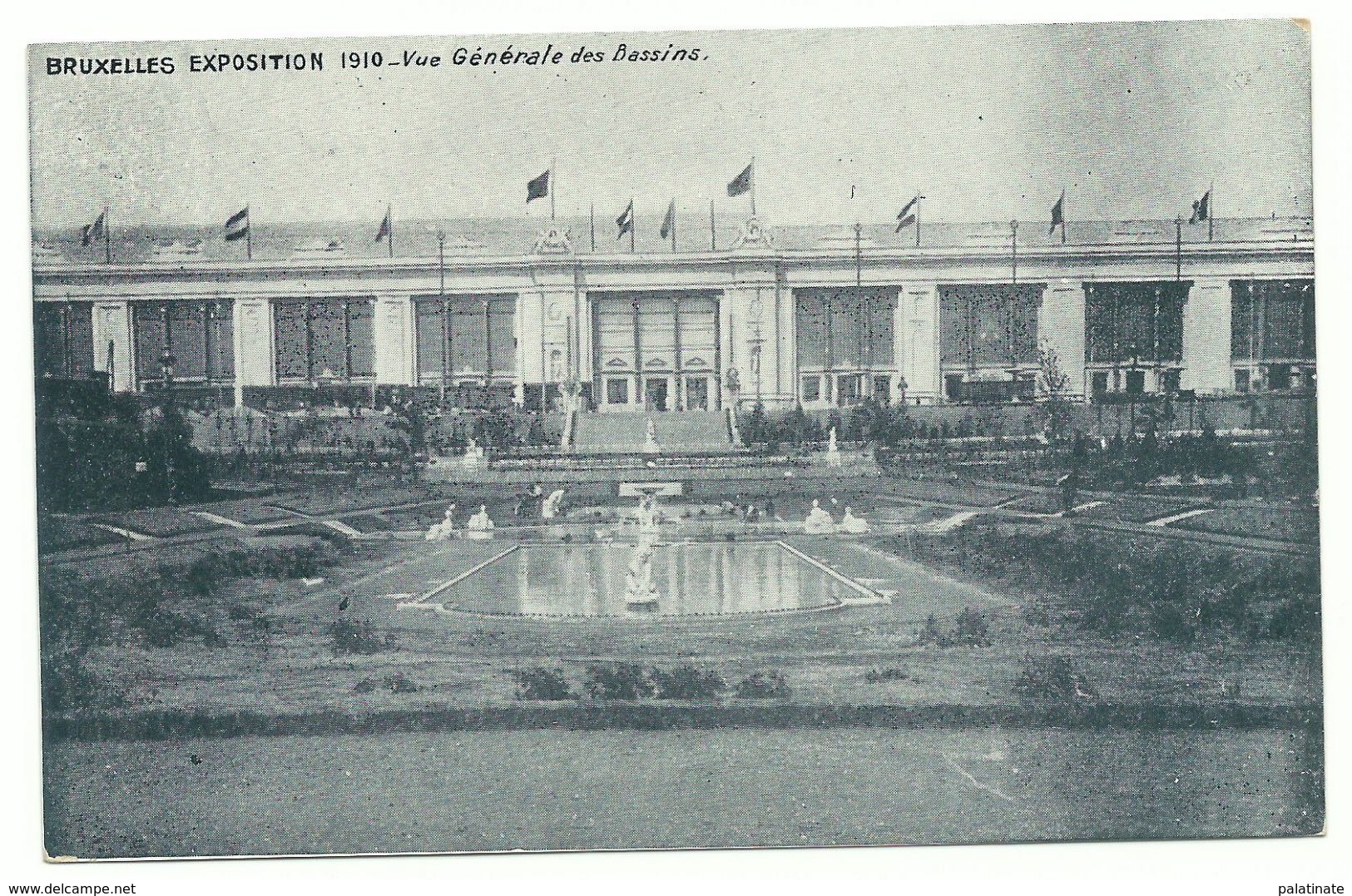 Bruxelles Exposition 1910 Vue Generale Des Bassins - Weltausstellungen