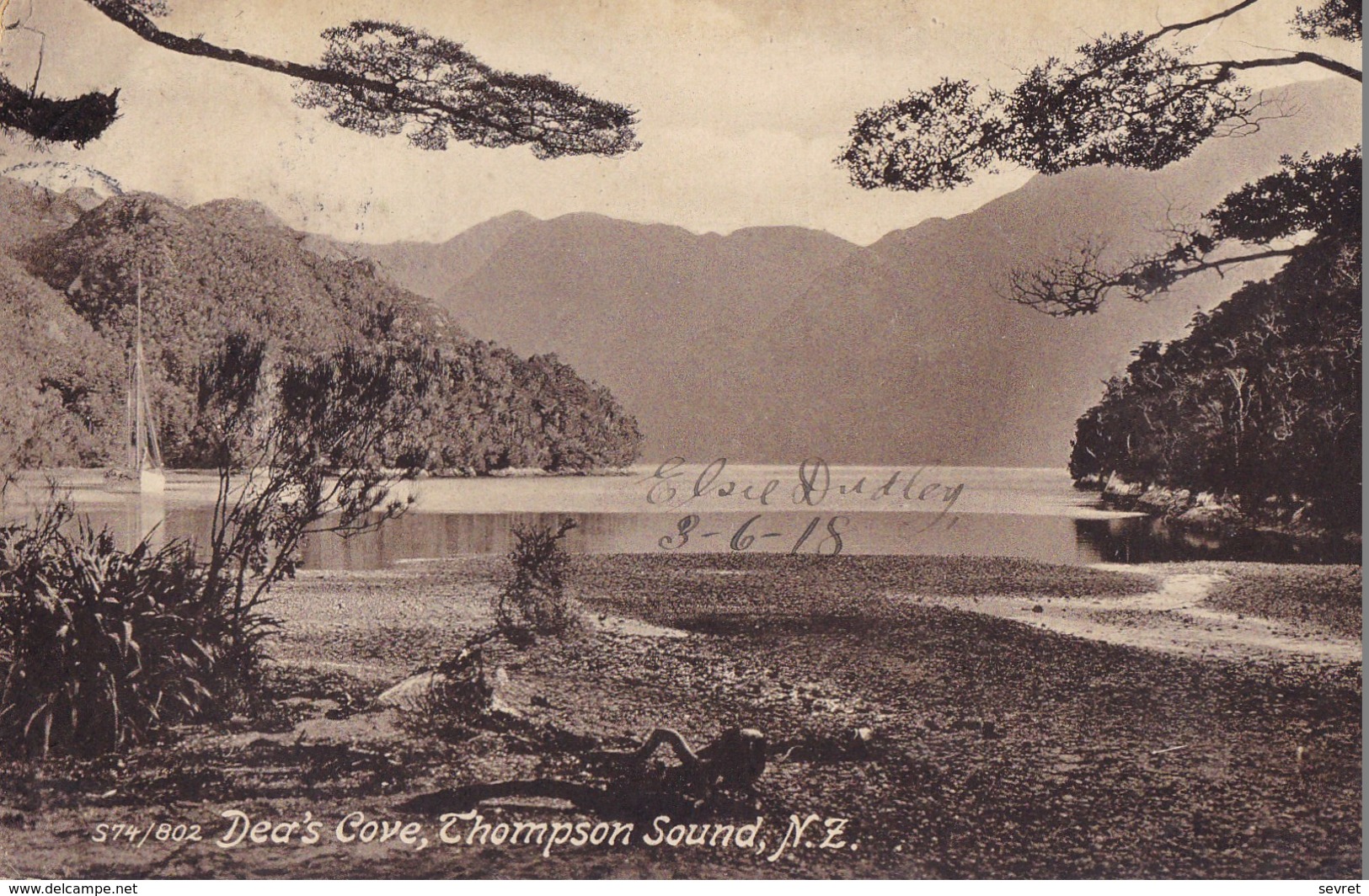Dea's Cove, Thompson Sound. Carte Ancienne  Pas Courante - Nouvelle-Zélande