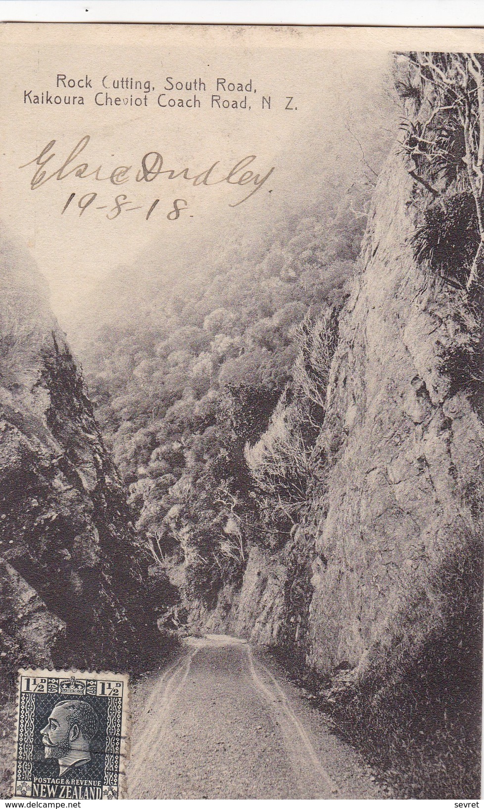 Rock Cutting, Soth Road, Kalkoura Cheviot Coach Road. Carte Ancienne  Pas Courante - Nouvelle-Zélande