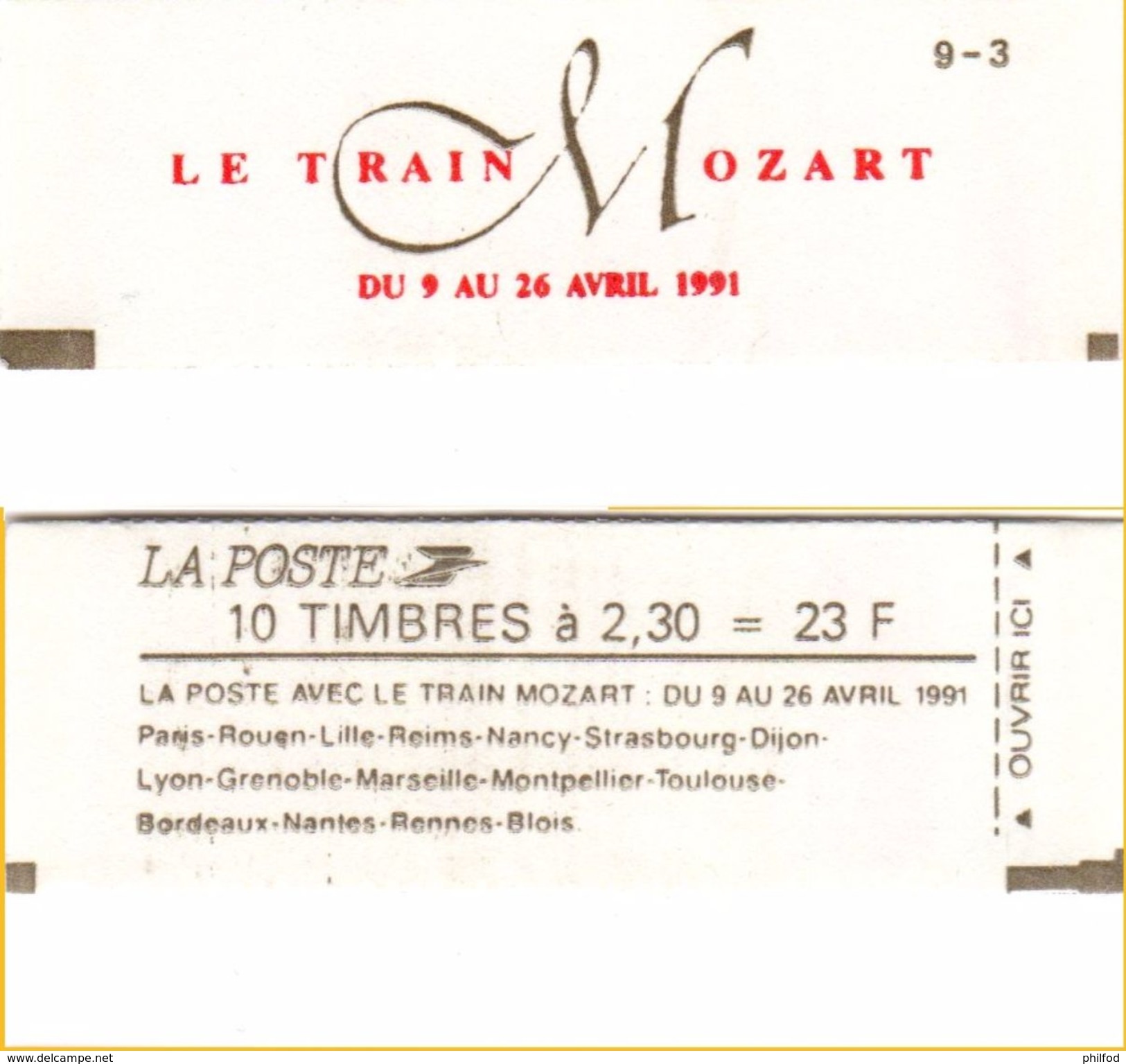 Carnet - Le Train Mozart - YT 2614  C11 - Carnet Non Ouvert - Altri & Non Classificati
