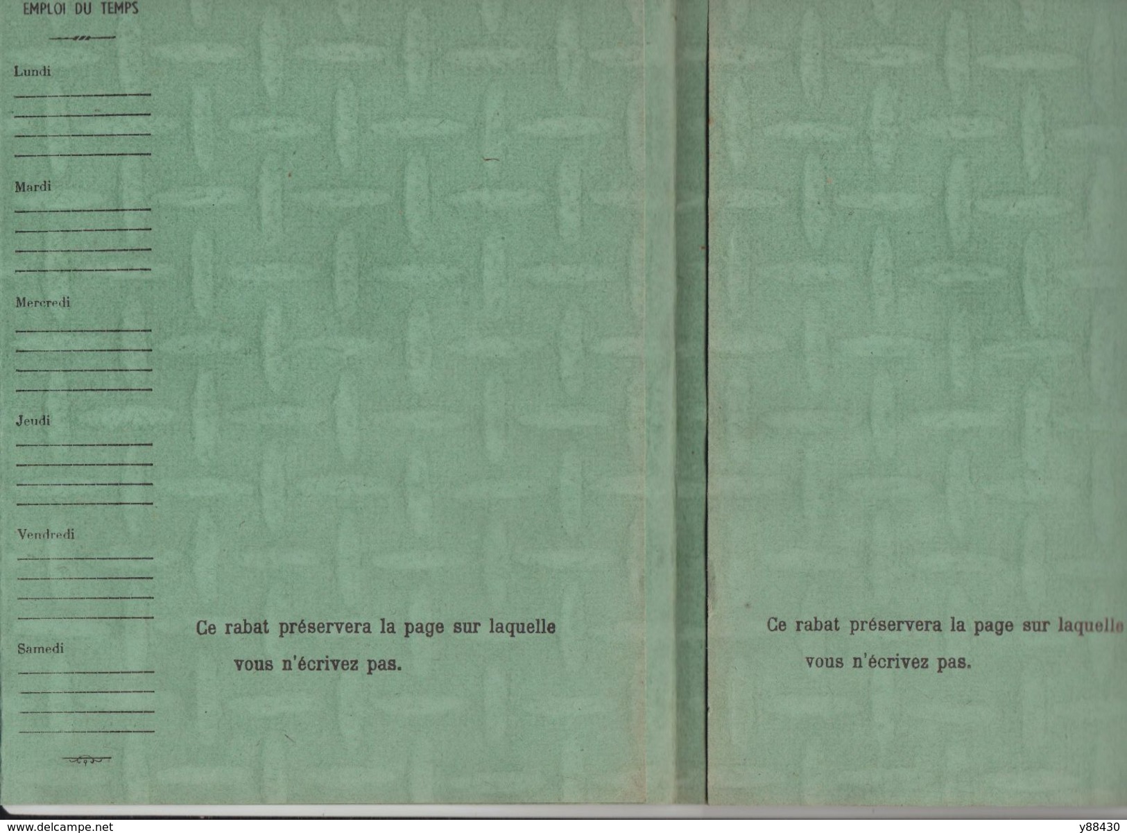 PROTEGE-CAHIER - L'AVION - 4 Volets, 70 Cm Dépliés - Coloris Vert - Voir Les 4 Scannes - Protège-cahiers