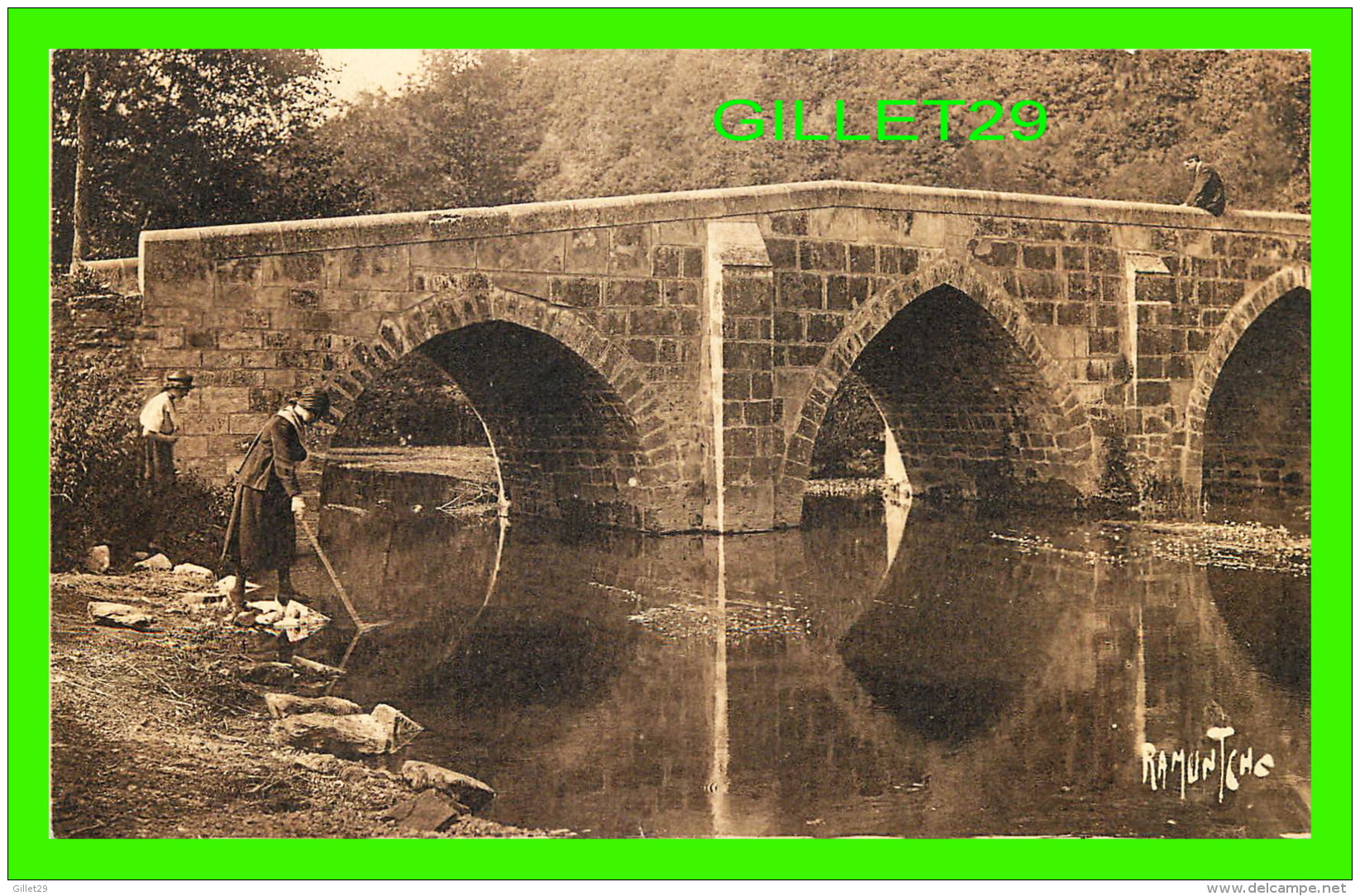 ST-HILAIRE-DES-LOGES (85) - FORÊT DE MERVENT - VIEUX PONT DES OULLIÈRES, À 5 ARCHES EN TIERS-POINT - ÉDIT. R. BERGEVIN - - Saint Hilaire Des Loges