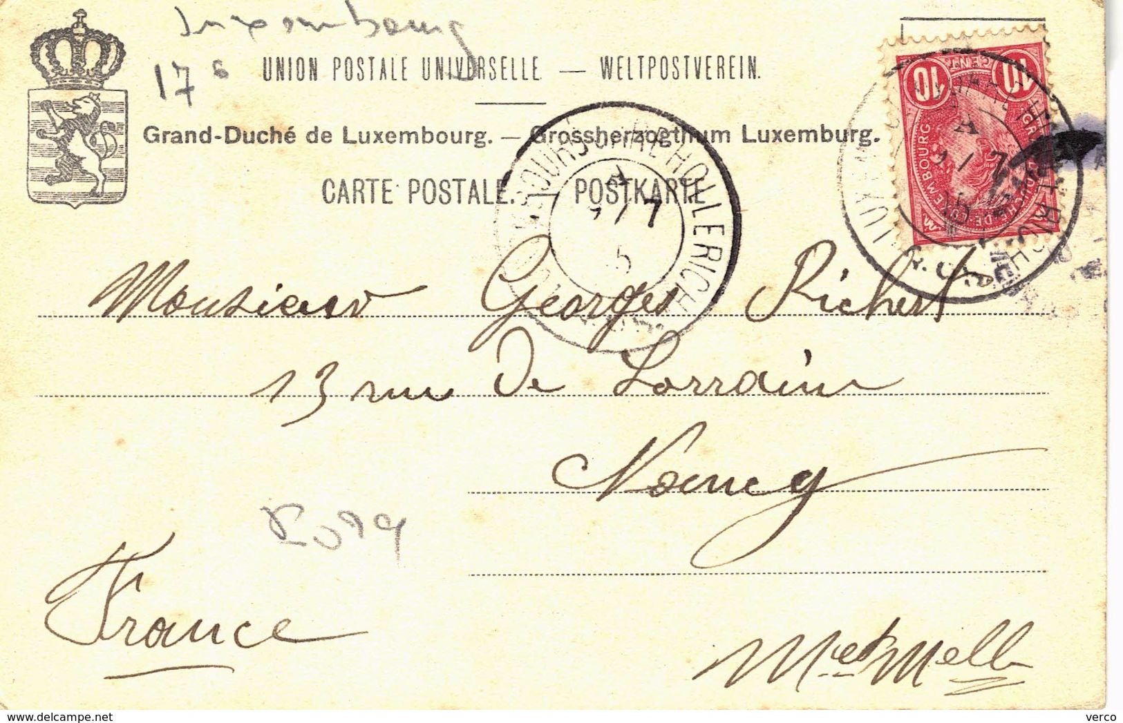 Carte Postale Ancienne De LUXEMBOURG - Luxembourg - Ville