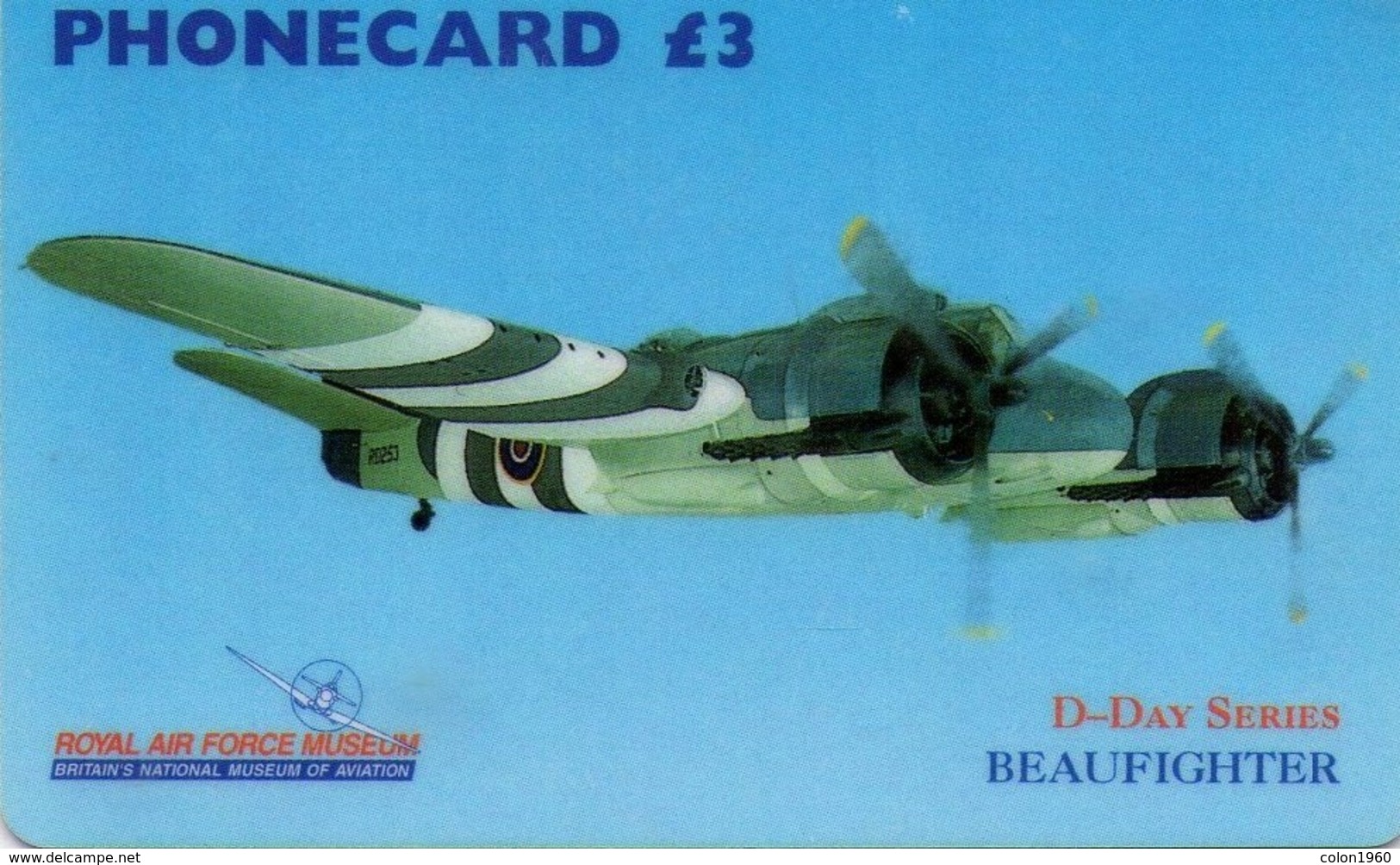 REINO UNIDO. GB-PRE-NPCVR-0002. D-Day Series - Beaufighter. 2000 Ex. 1994-10. (538) - Avions