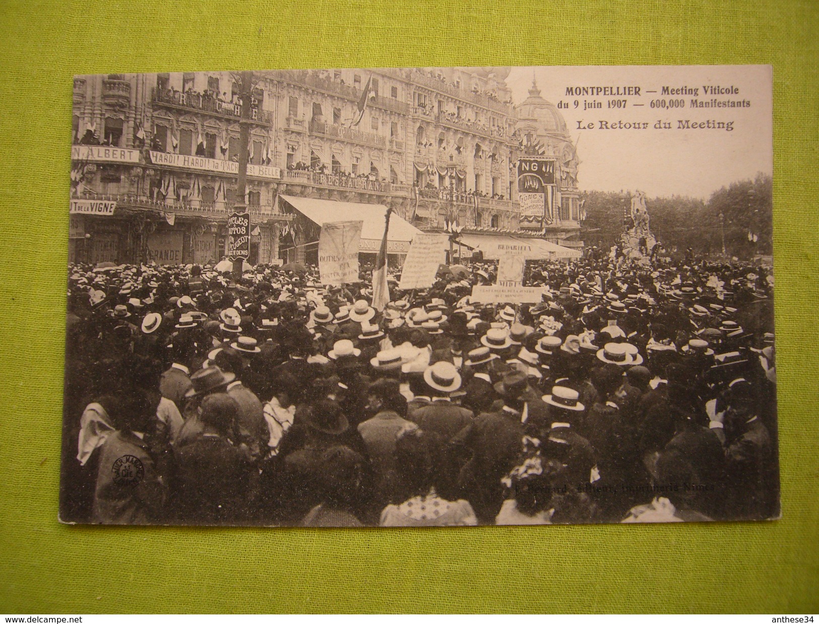 CPA Montpellier Meeting Viticole Du 9 Juin 1907 Retour Du Meeting - Montpellier