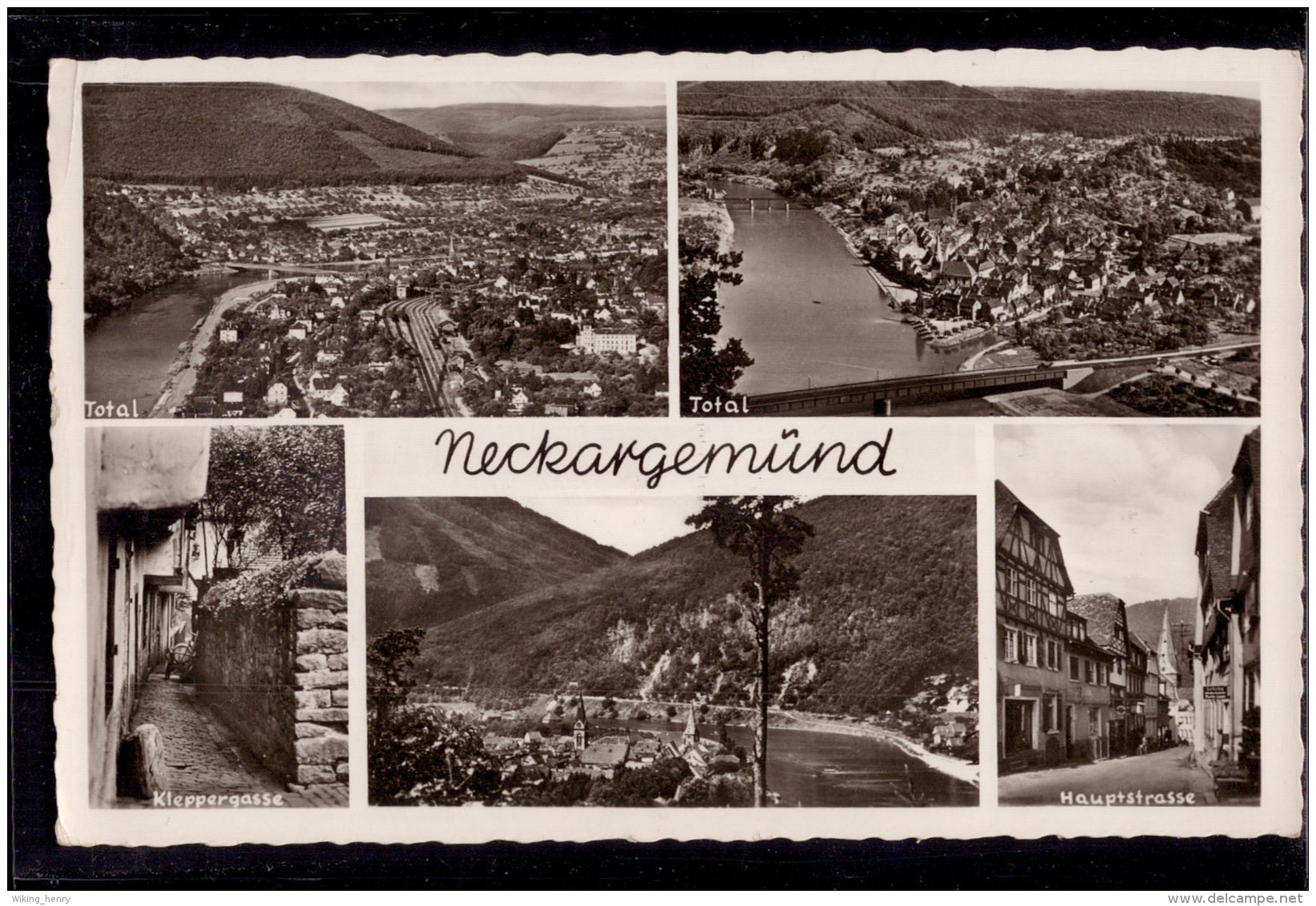 Neckargemünd - S/w Mehrbildkarte 1 - Neckargemuend