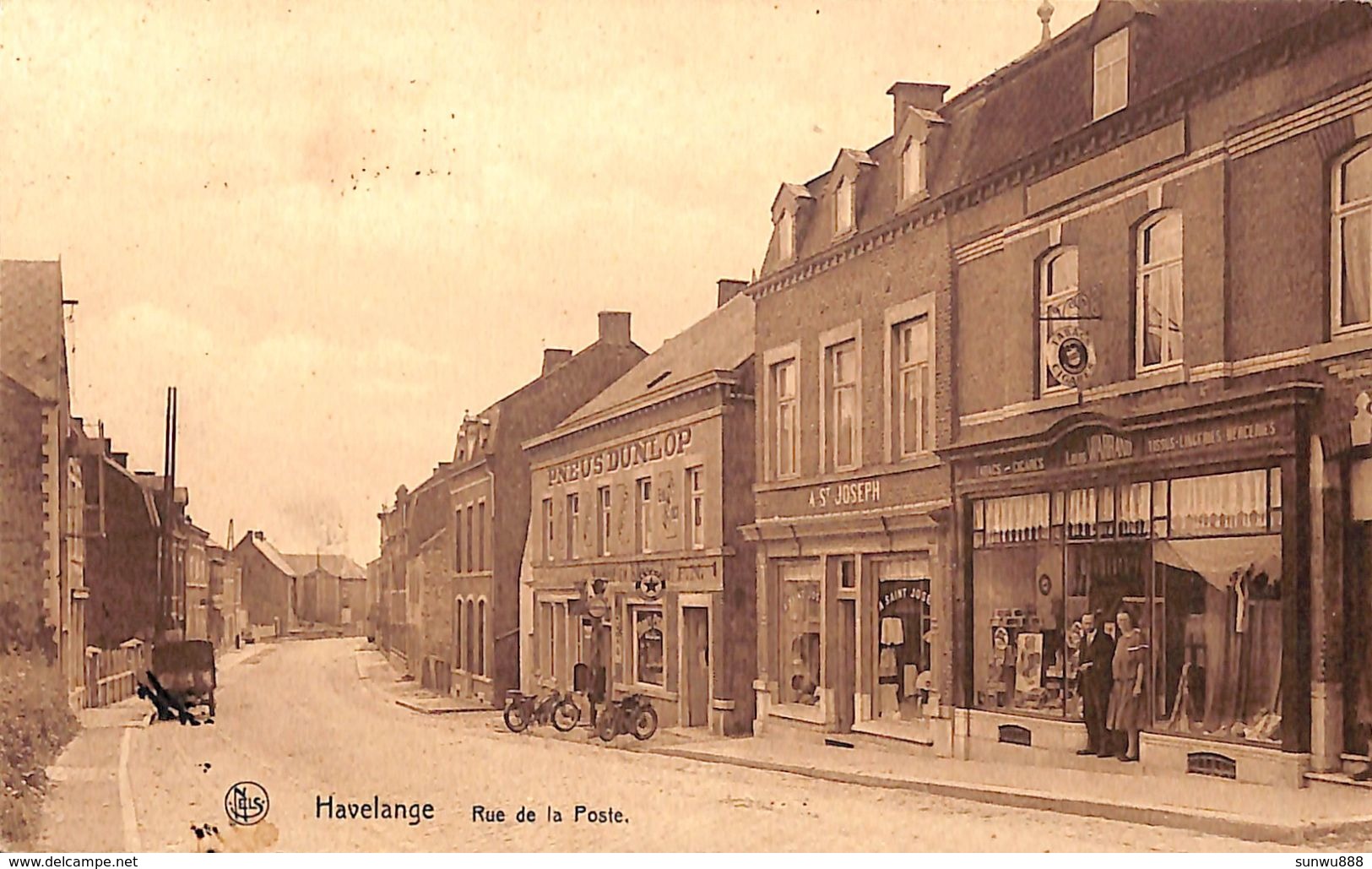 Havelange - Rue De La Poste (tabacs Dunlop Pompe à Essence Motos) - Havelange